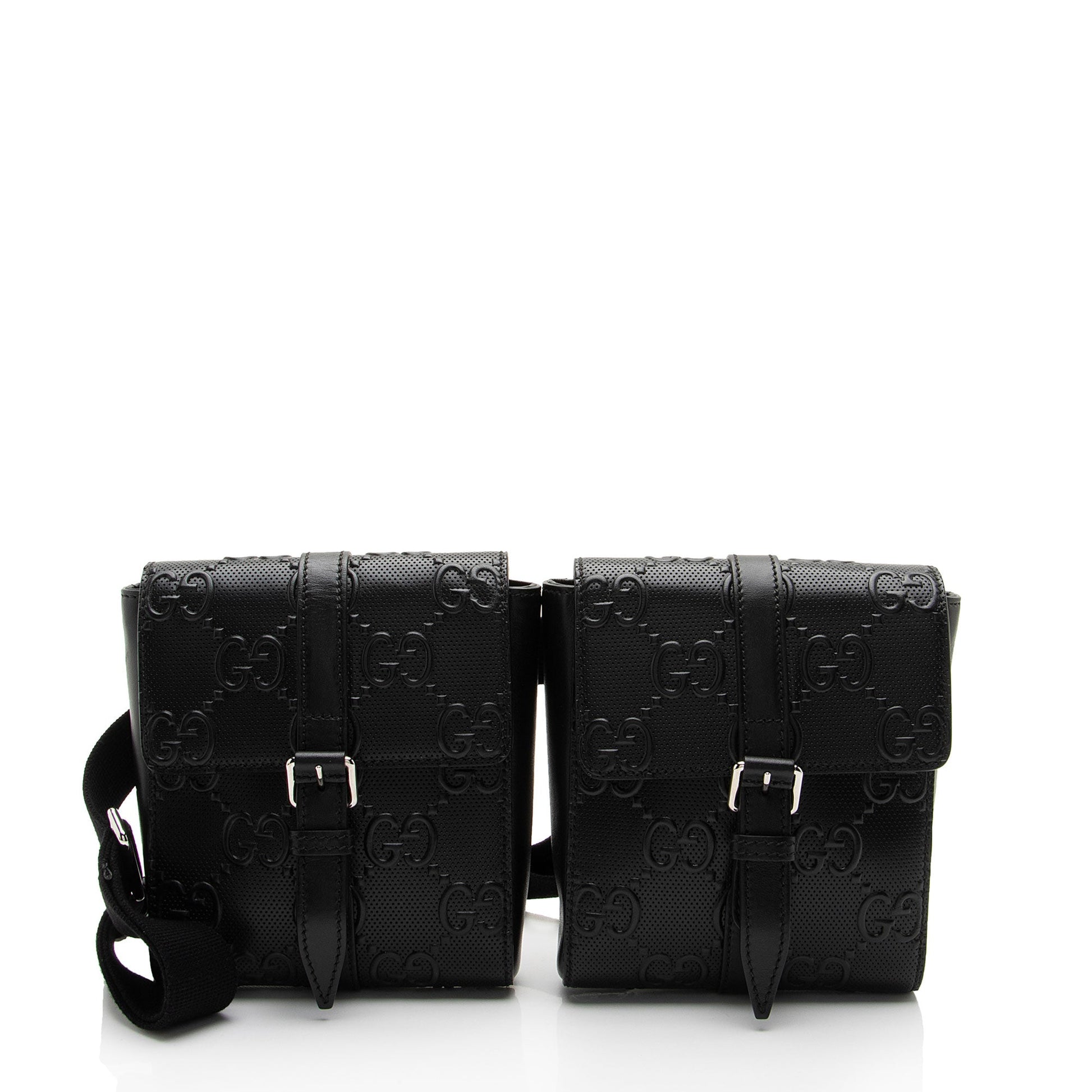 Gucci Leather Canvas Shoulder Bag