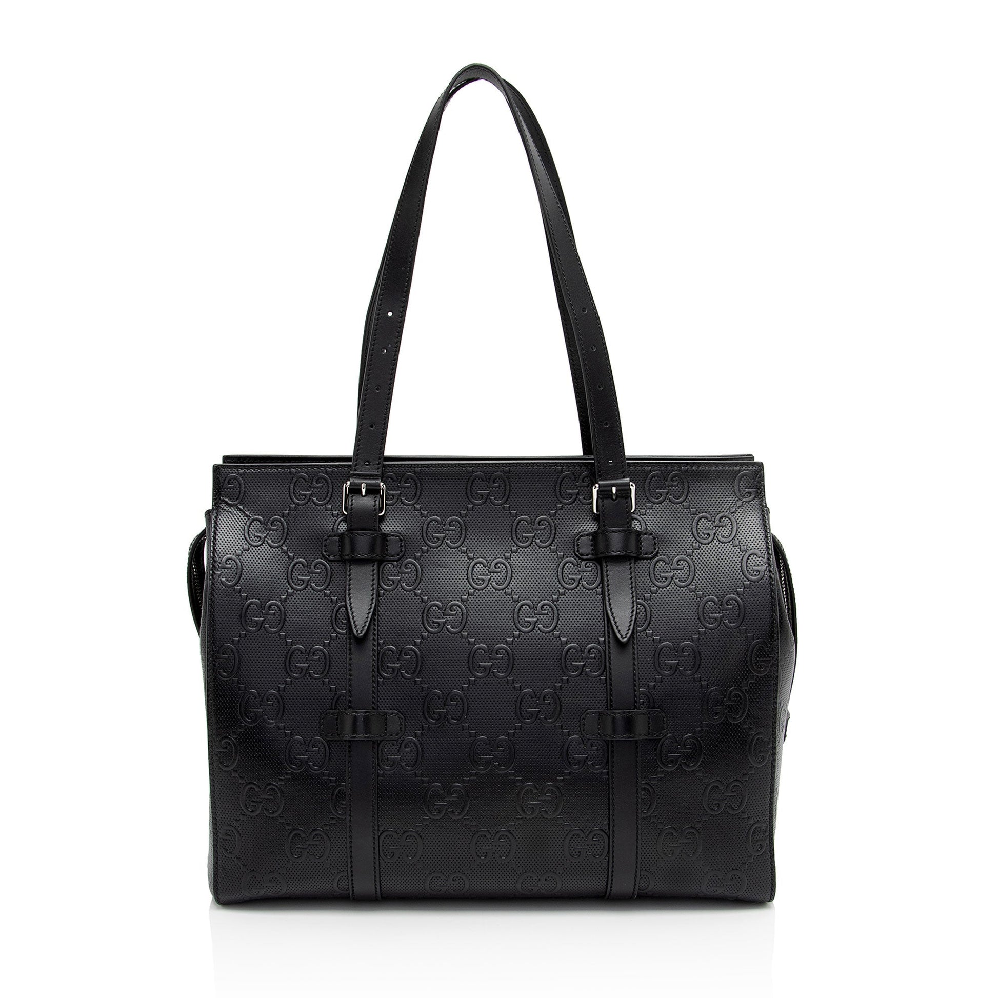 Gucci Leather Canvas Tote