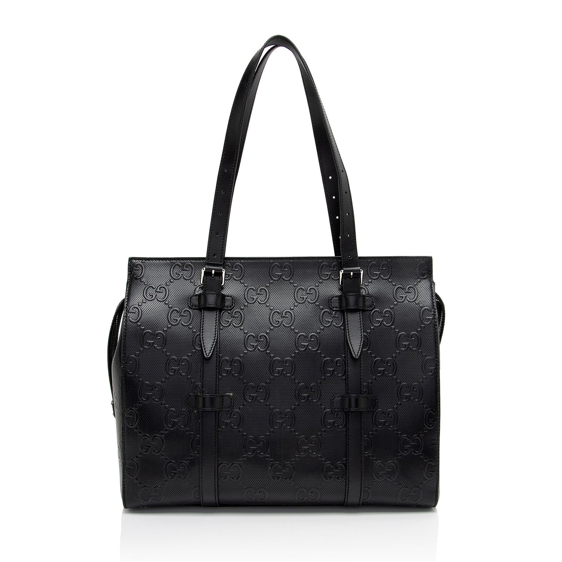 Gucci Leather Canvas Tote