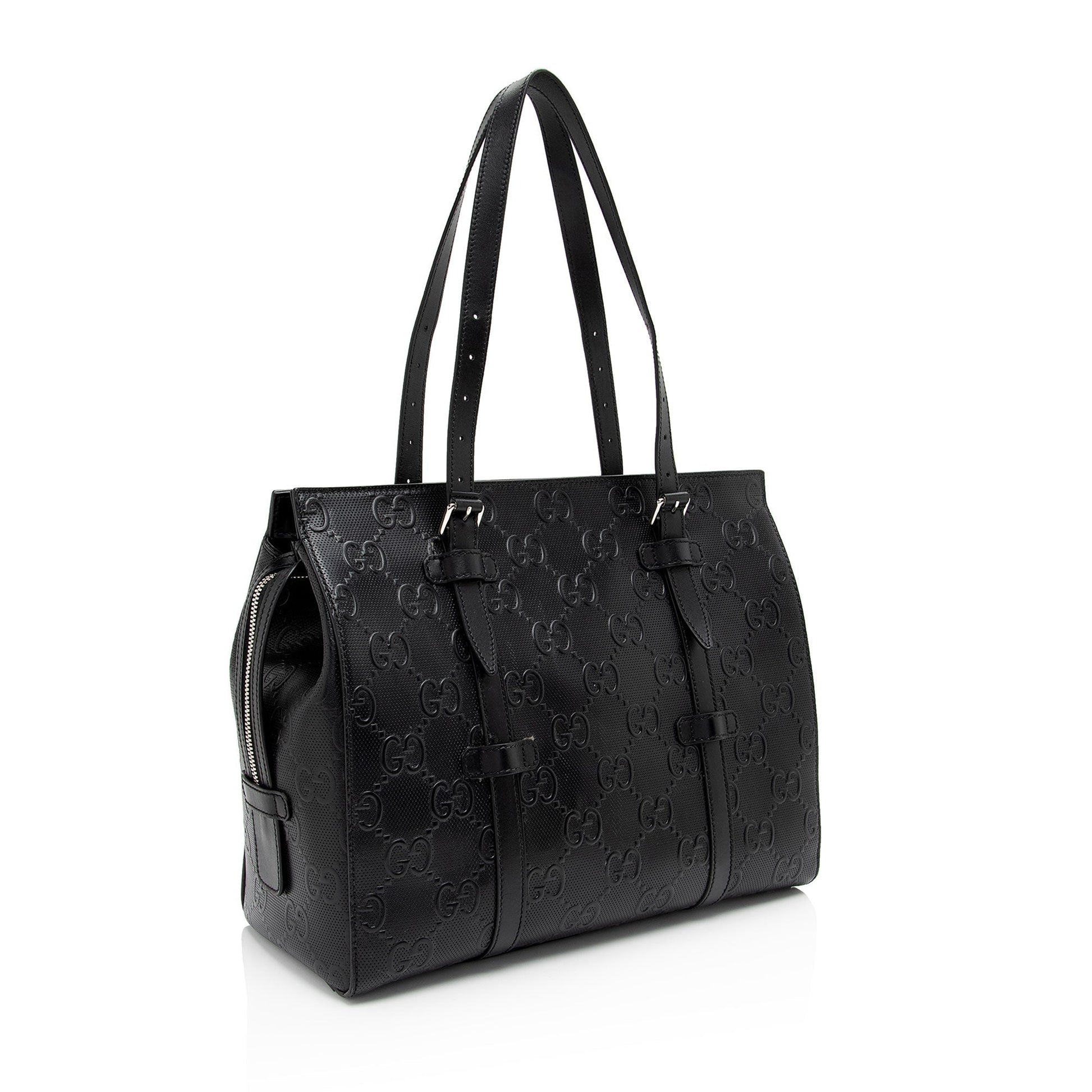 Gucci Leather Canvas Tote