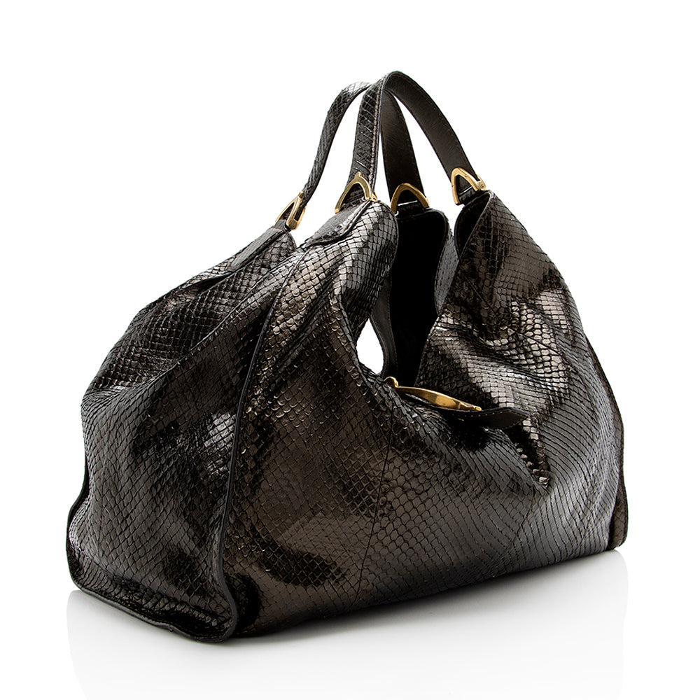 Gucci Python Stirrup Shoulder Bag