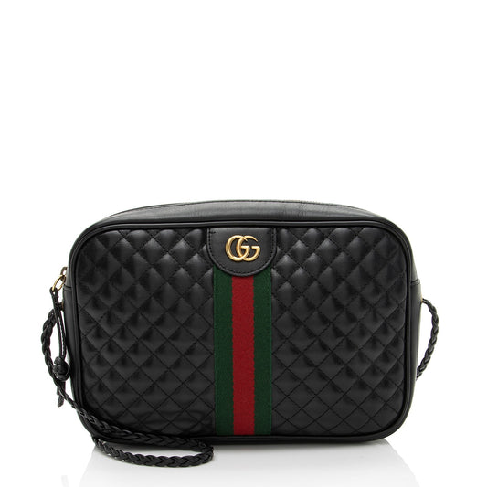 Gucci Nylon Quilted Leather Crossbody
