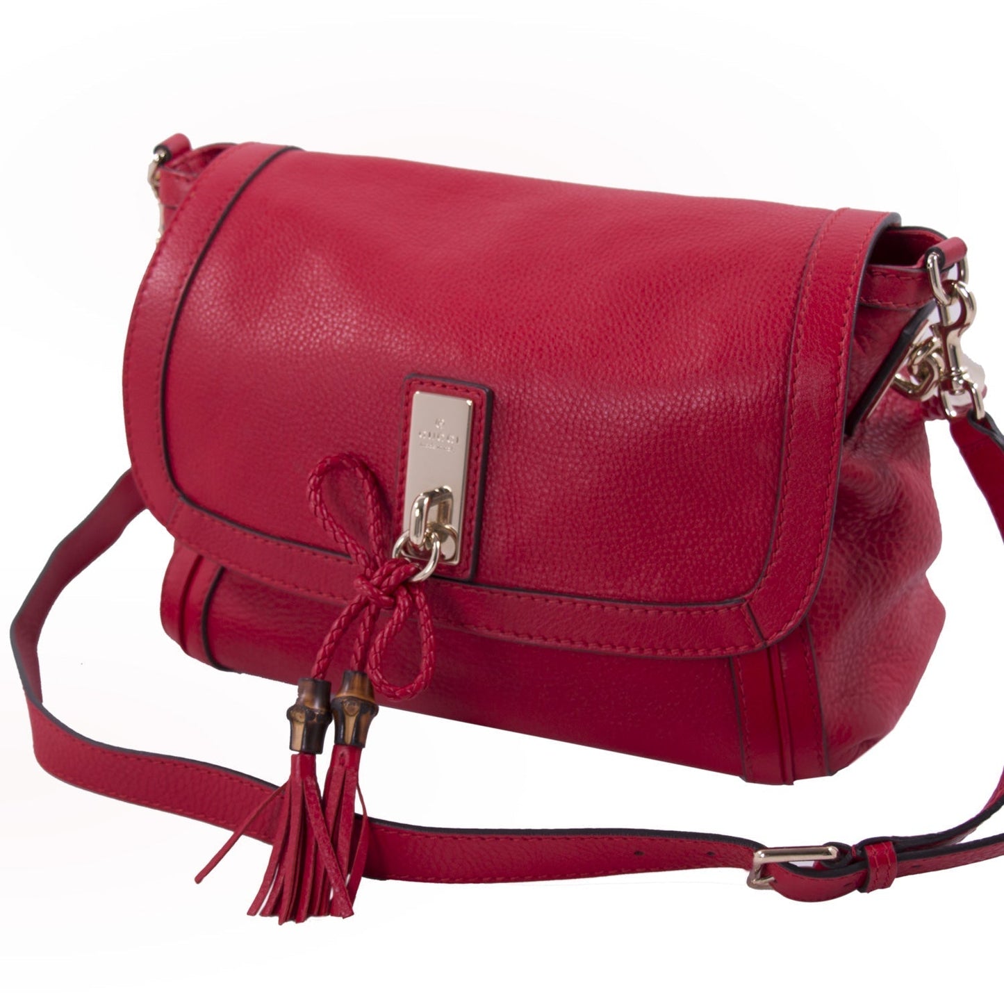 Gucci Red Leather Shoulder Bag Style 1