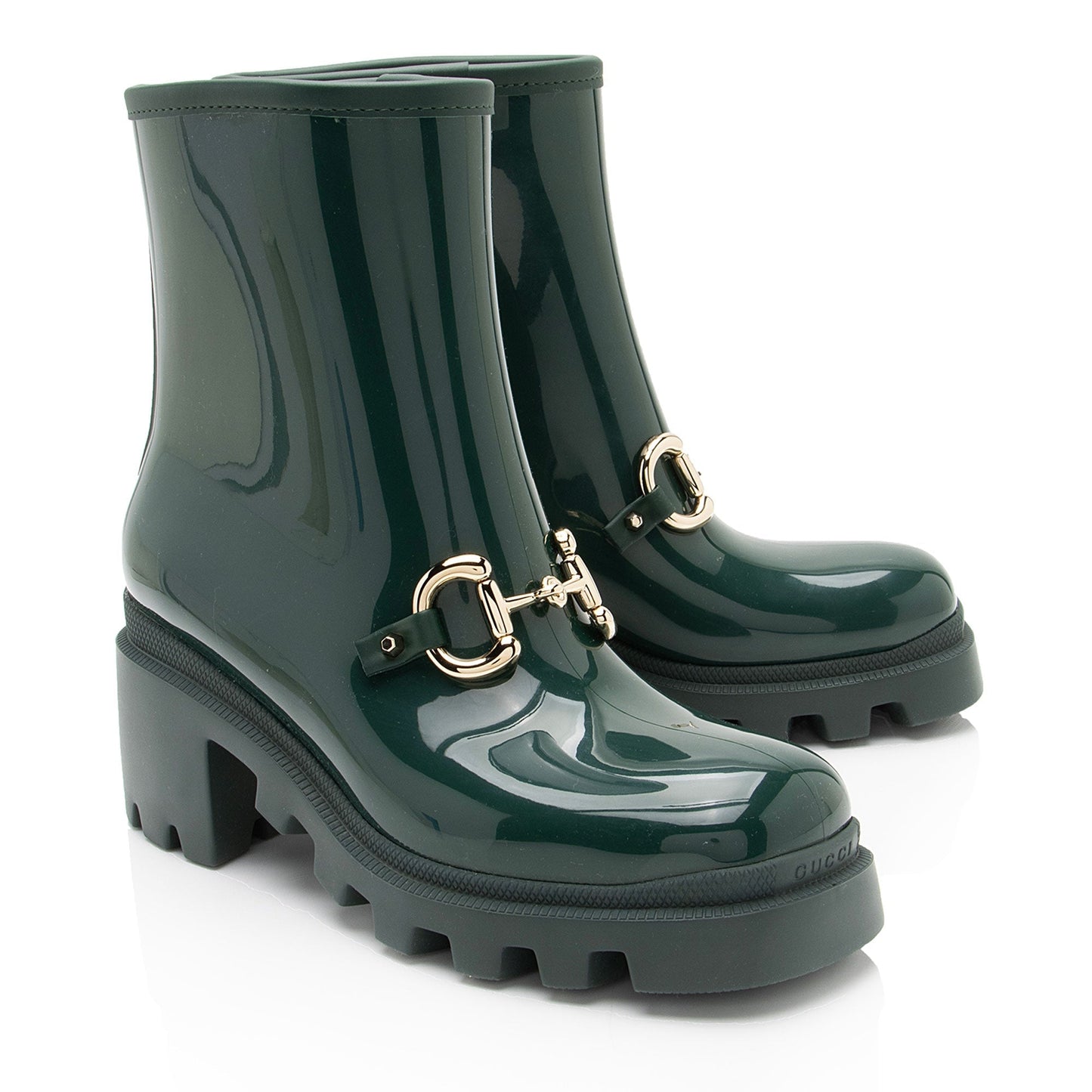 Gucci Rubber Horsebit Ankle Boots - Size 7 / 37 (SHF-93QHL4)