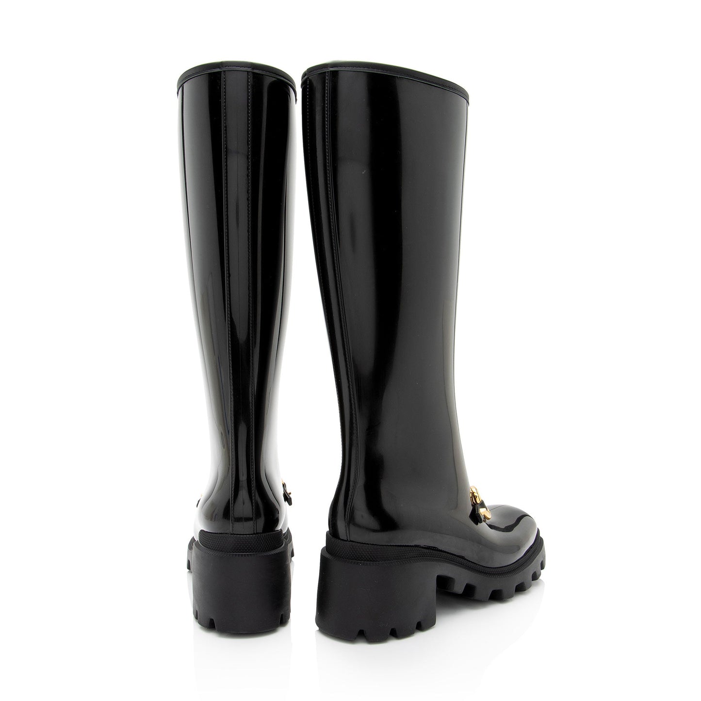 Gucci Rubber Horsebit Tall Boots - Size 8 / 38 (SHF-S4FuQr)