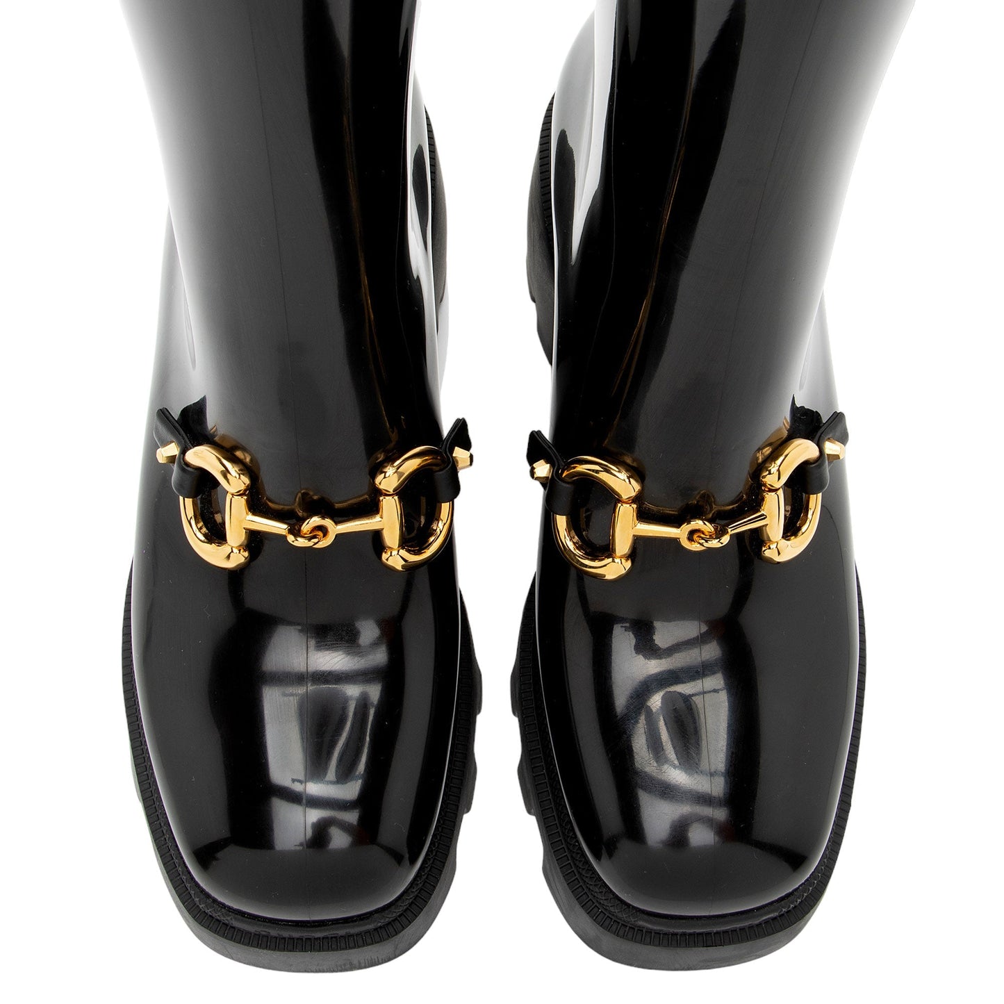 Gucci Rubber Horsebit Tall Boots - Size 8 / 38 (SHF-S4FuQr)