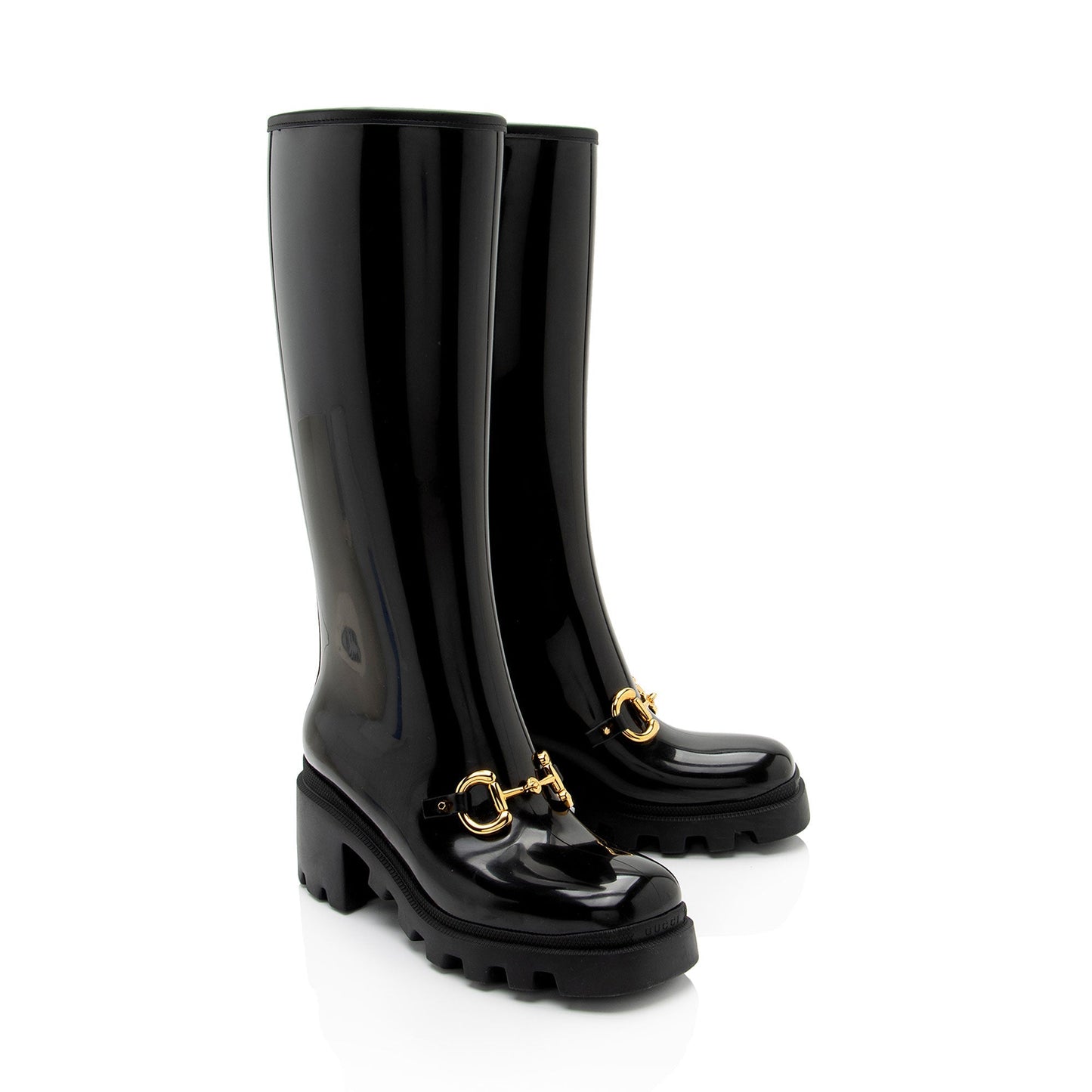 Gucci Rubber Horsebit Tall Boots - Size 8 / 38 (SHF-S4FuQr)