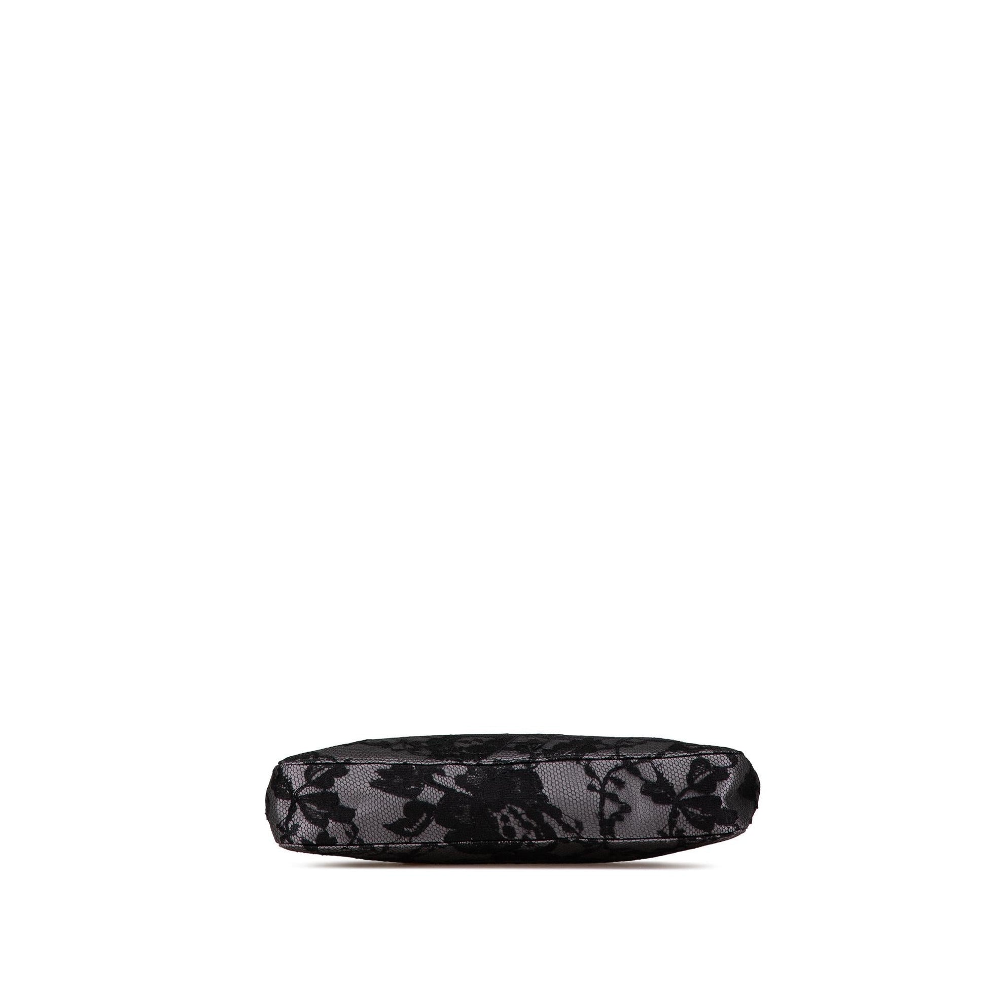 Gucci Satin Floral Lace Shoulder Bag