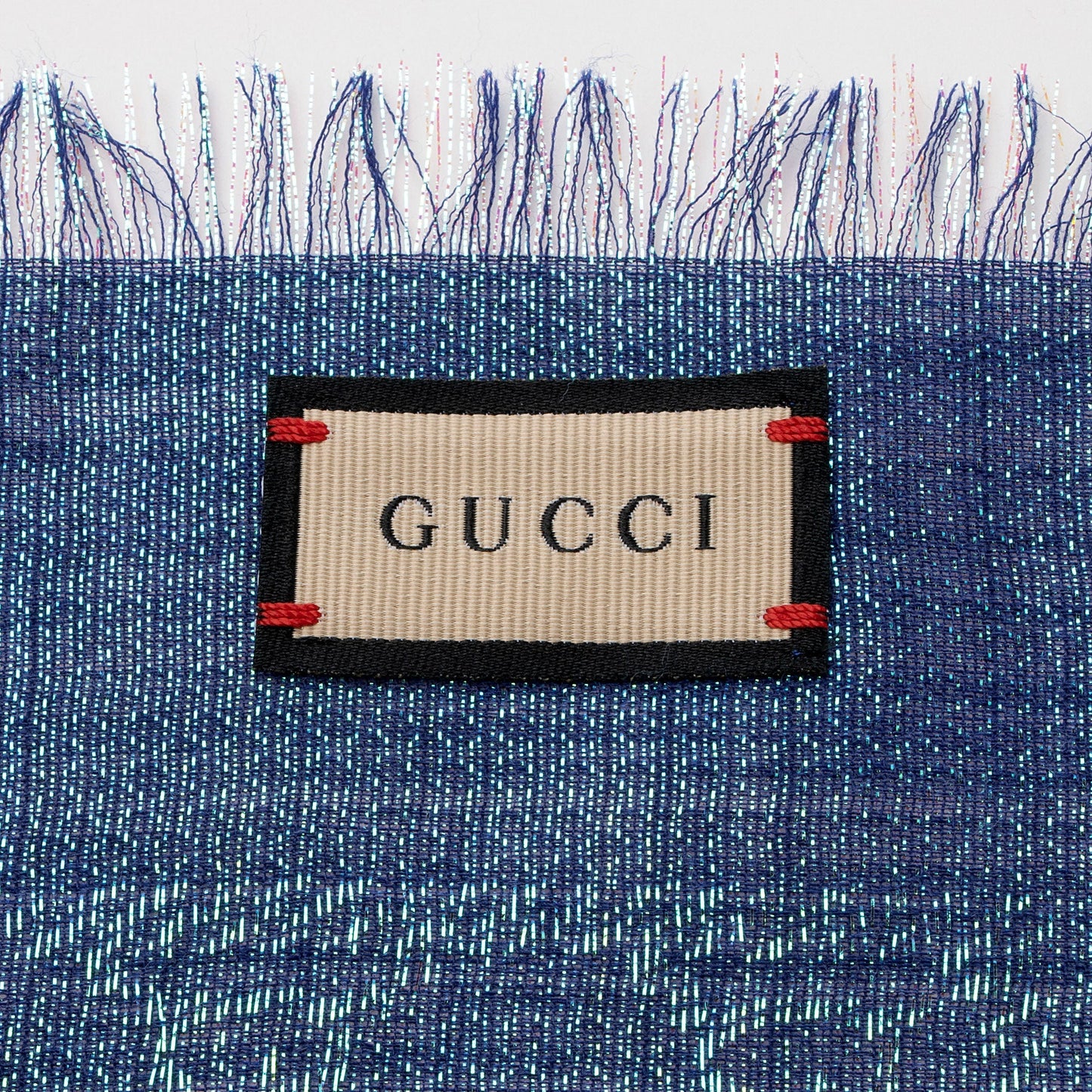 Gucci Shimmer Stenlux Wool Jacquard GG Reversible Scarf (SHF-NlVPkU)