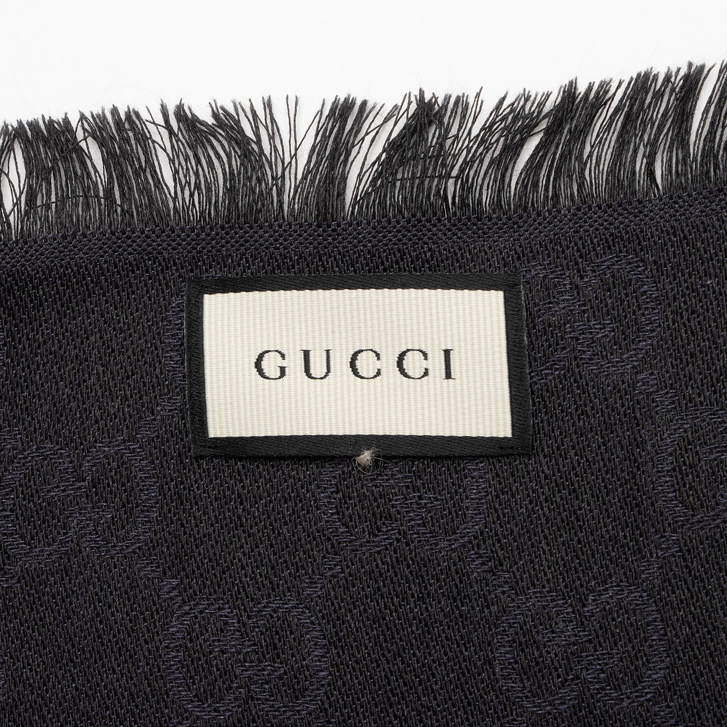 Gucci Silk Wool Monogram 140cm Shawl (SHF-sdYgHP)