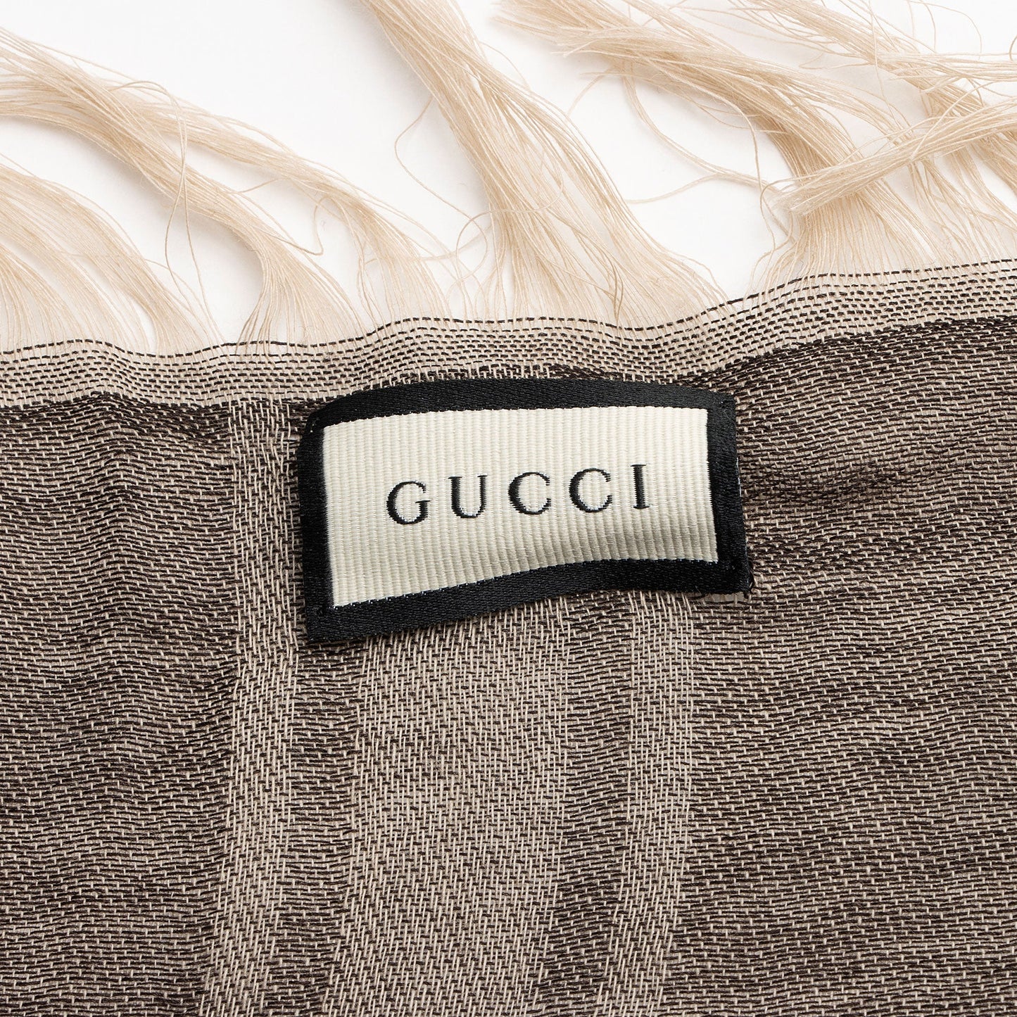 Gucci Silk Wool Monogram Diamante 140cm Shawl (SHF-ZU4gQZ)