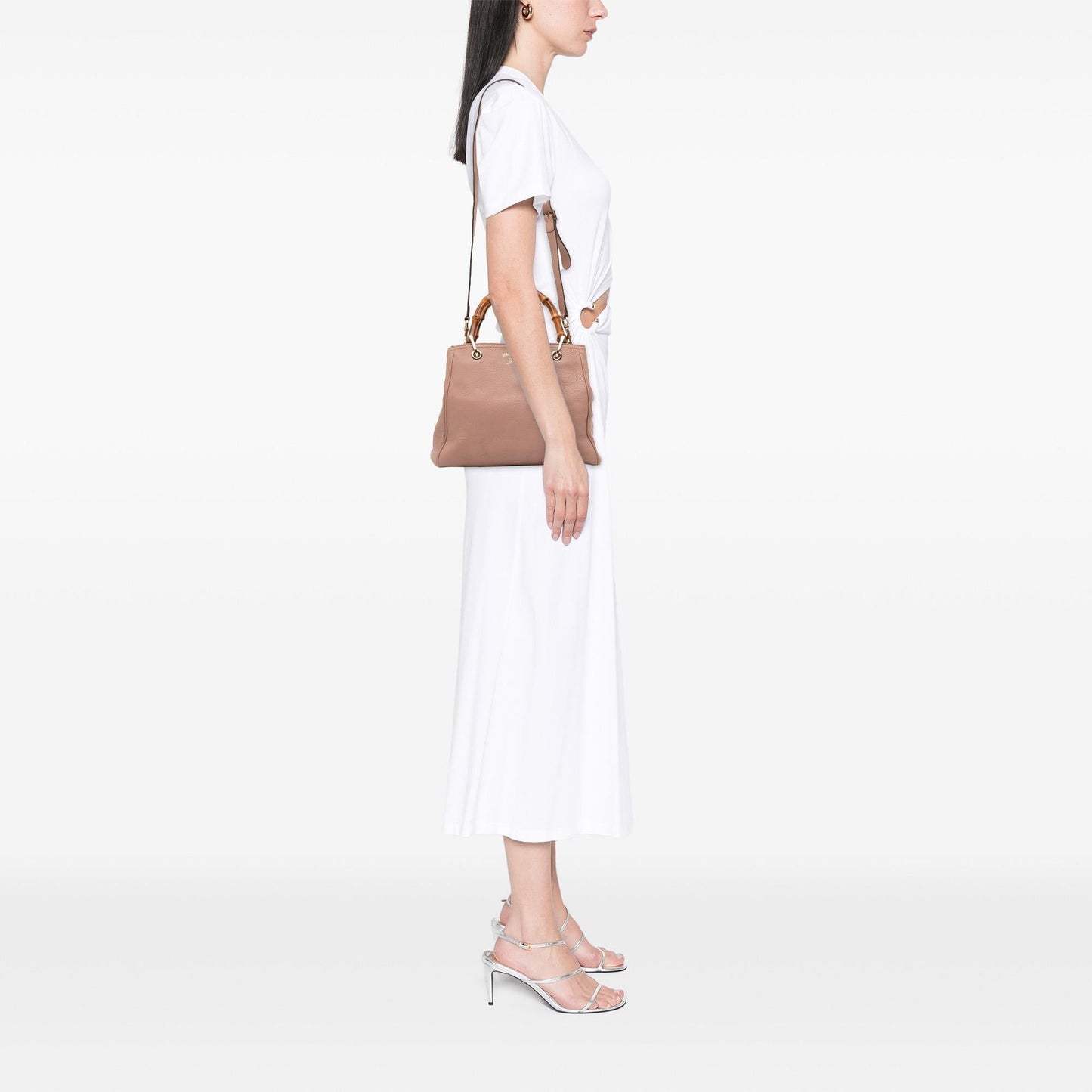 Gucci Small Calfskin Bamboo Shopper Satchel