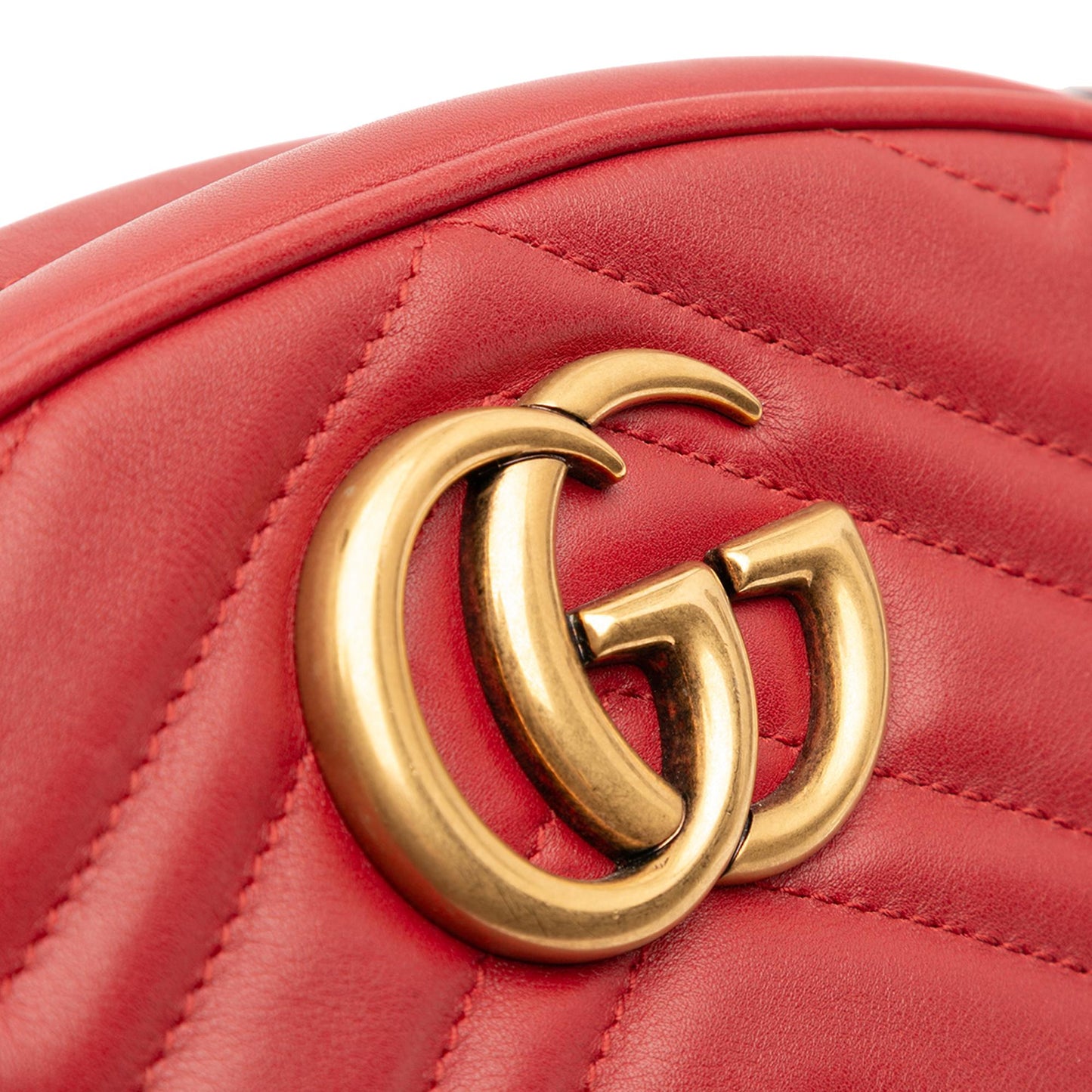 Gucci Small GG Marmont Matelasse Leather Belt Bag