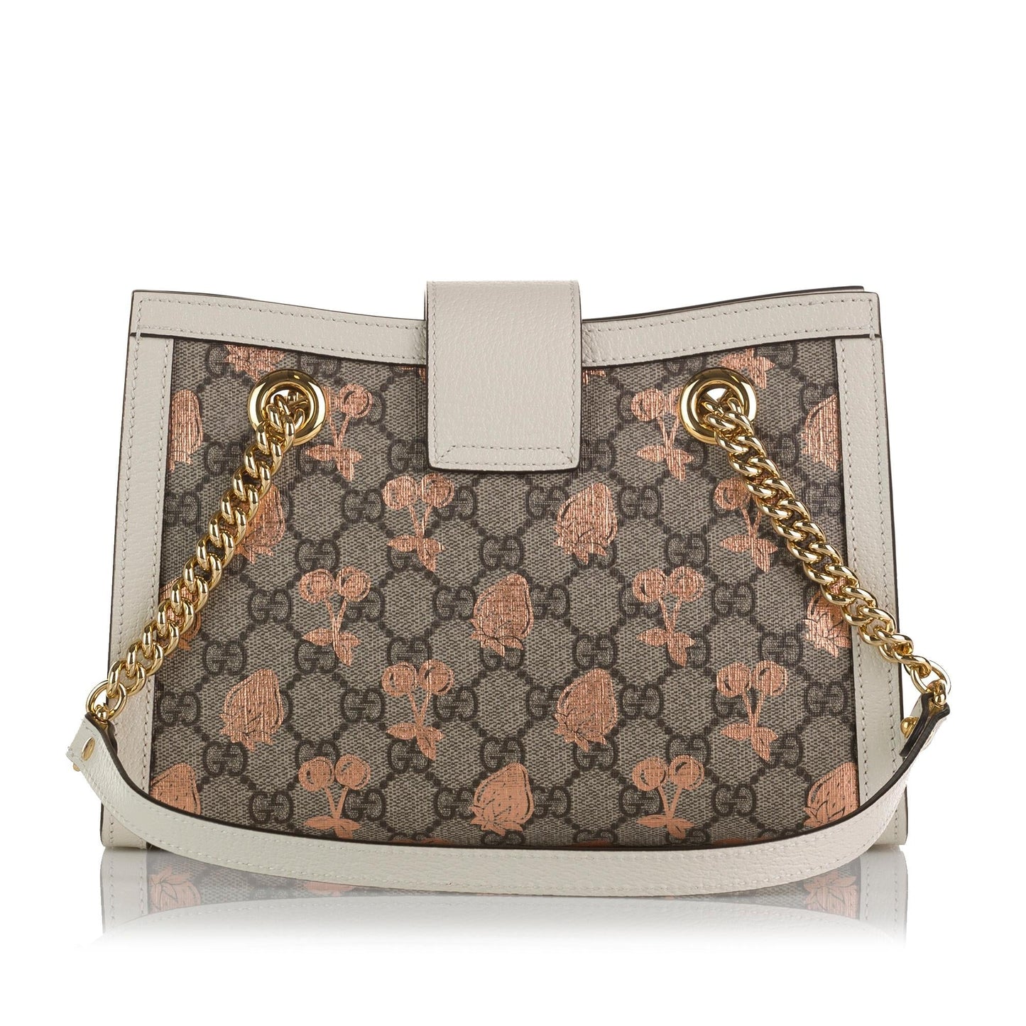 Gucci Small GG Supreme Berry Padlock Tote (SHG-pt4iss)