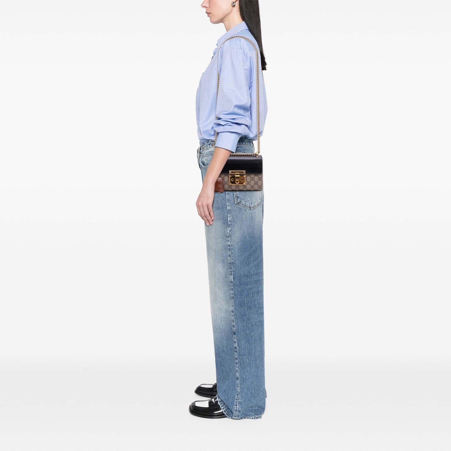 Gucci Small GG Supreme Padlock Crossbody