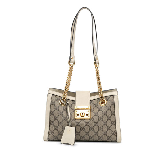 Gucci Small GG Supreme Padlock Tote