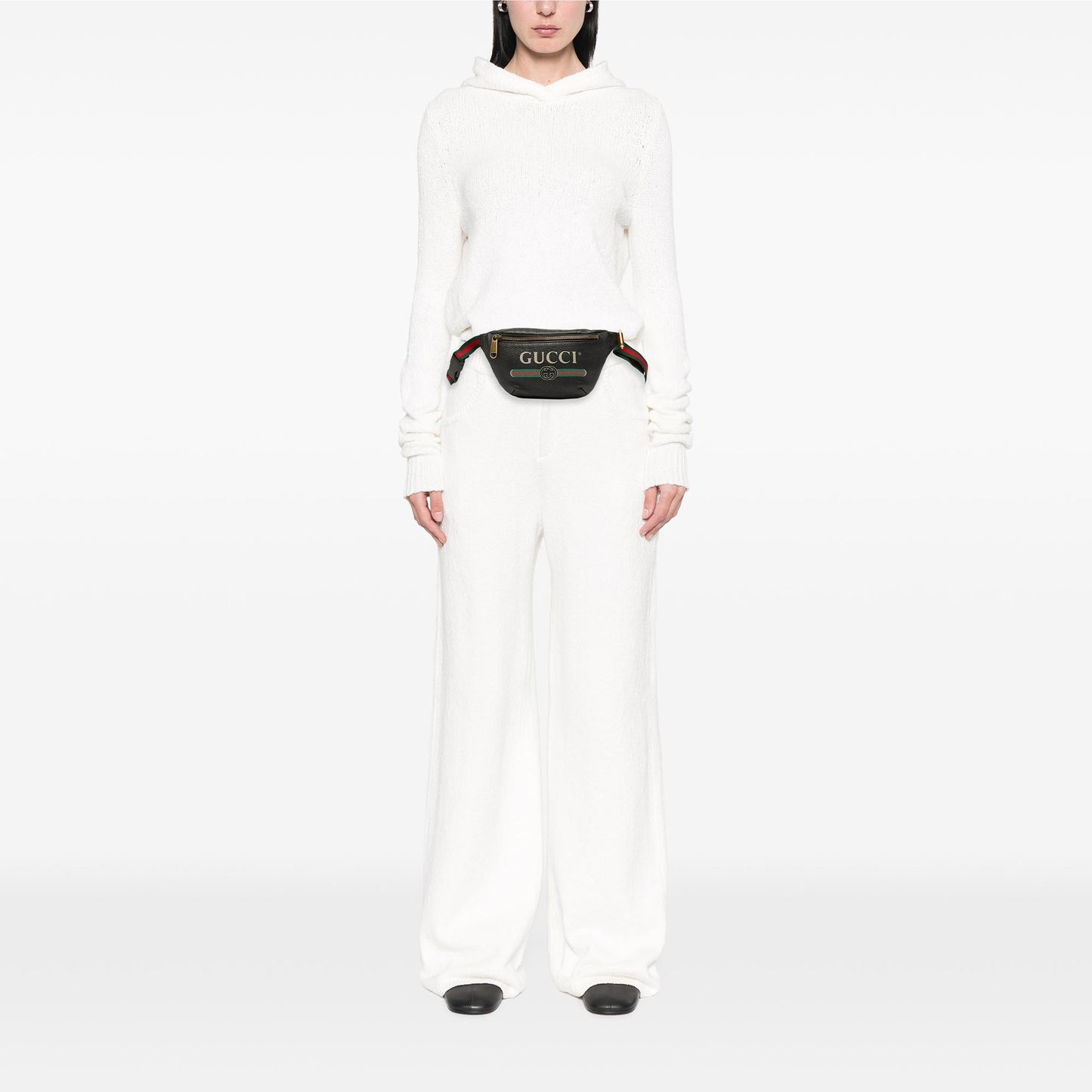 Gucci Small Grained Calfskin Logo Belt Bag