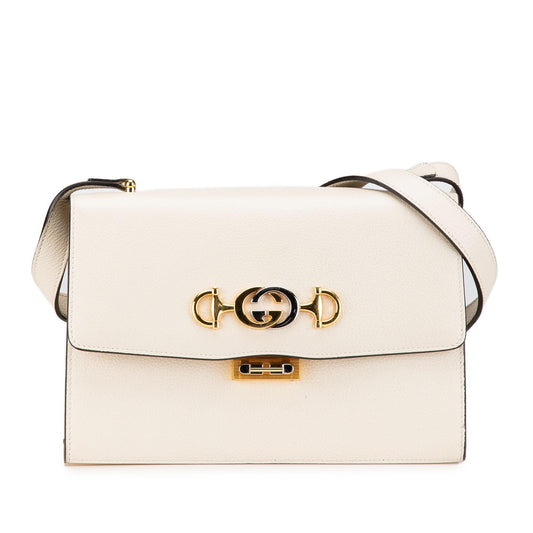 Gucci Small Grainy Calfskin Zumi Flap Crossbody