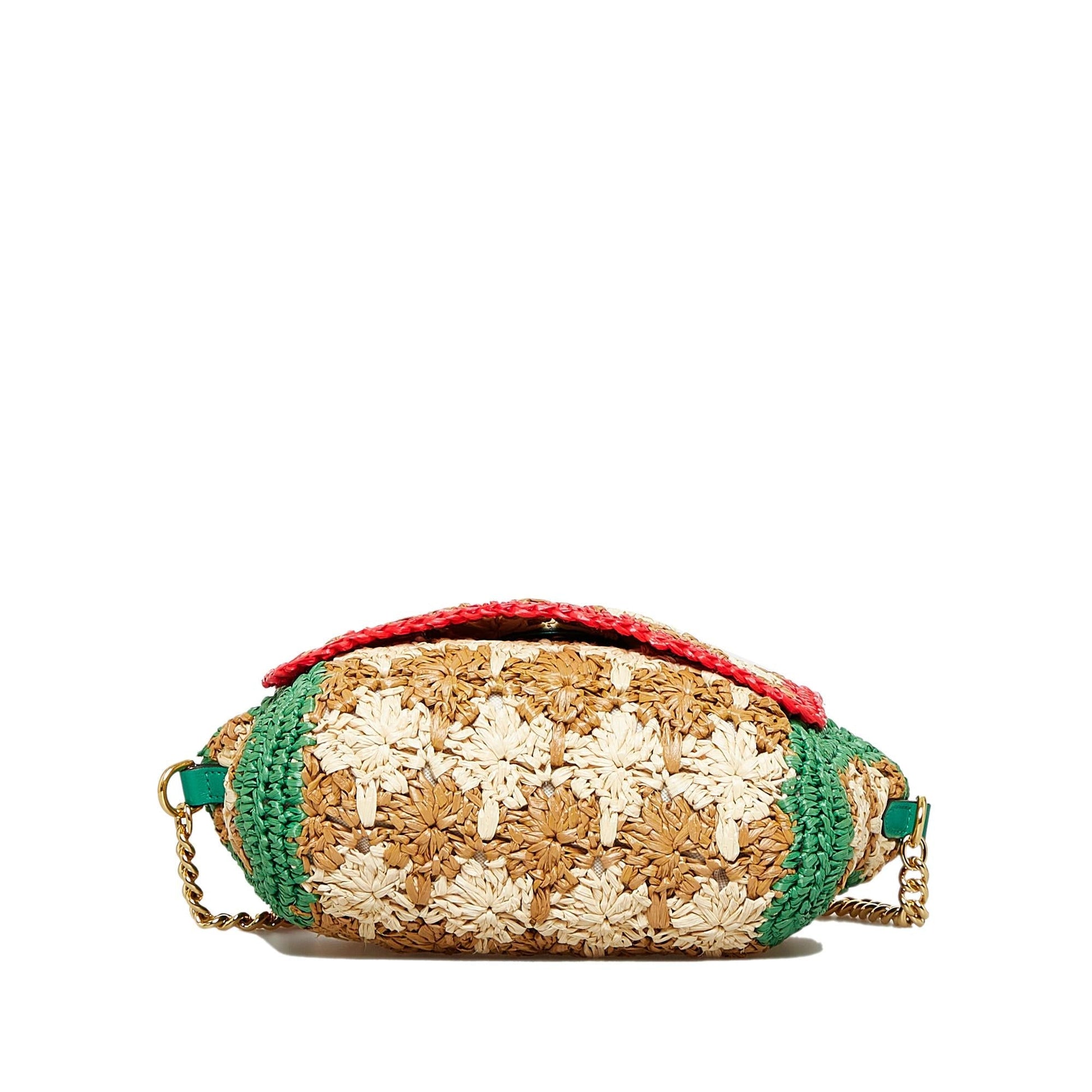 Gucci Small Raffia GG Marmont Crossbody (SHG-sRQ7mp)