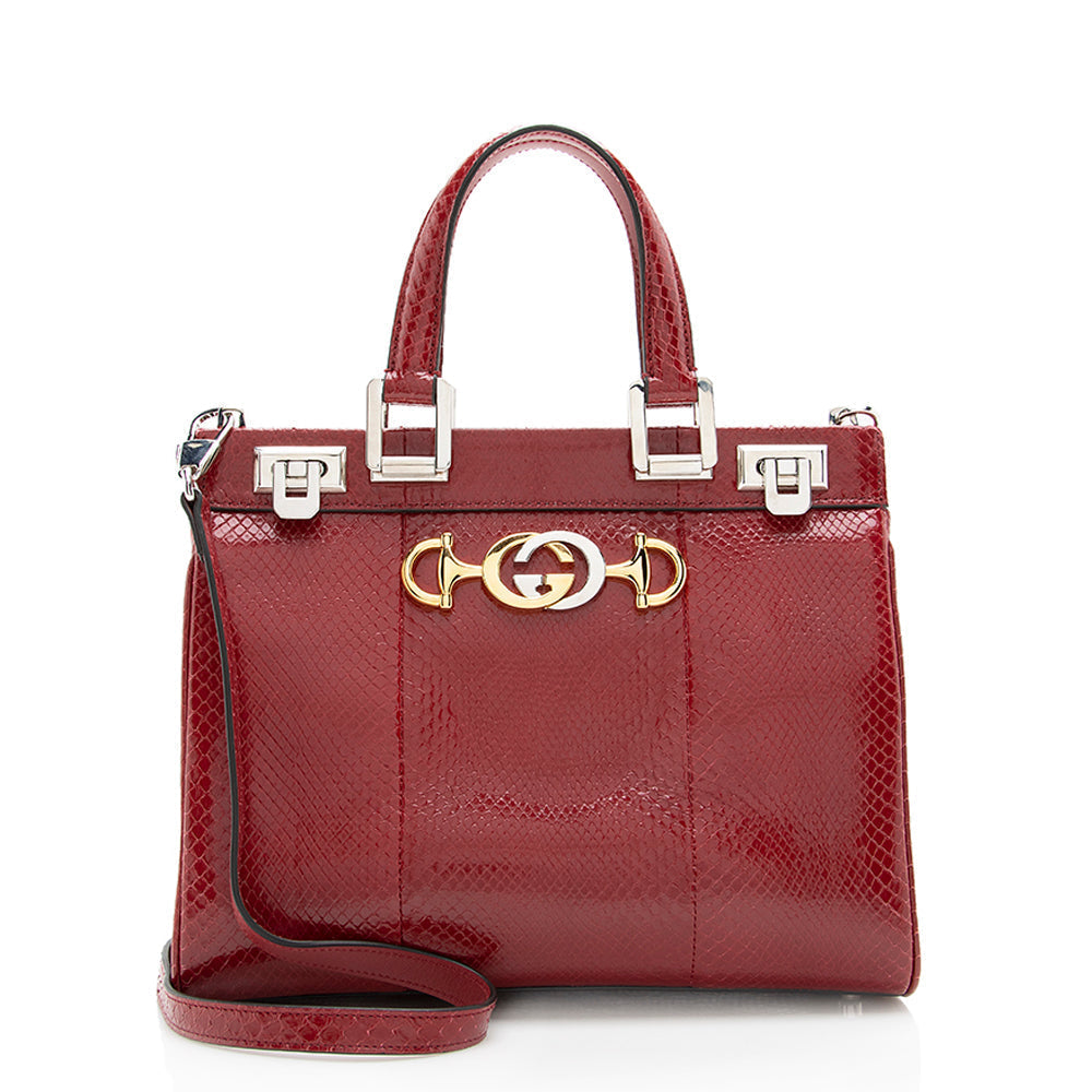 Gucci Snakeskin Zumi Handbag