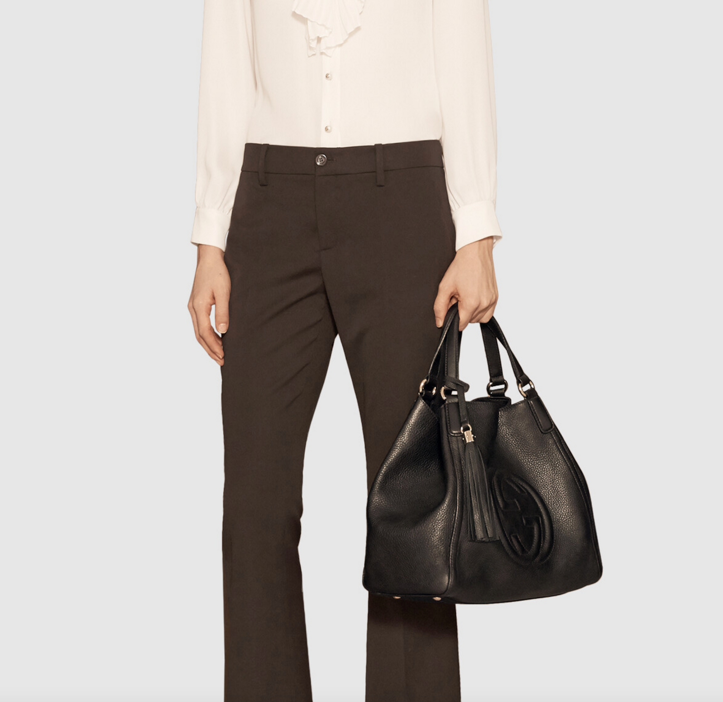 Gucci Caro Leather Shoulder Bag