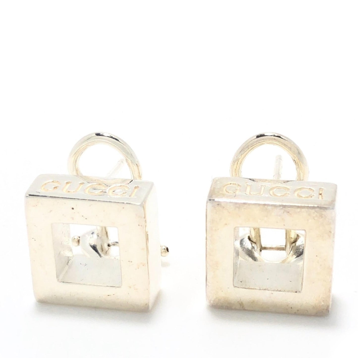 Gucci Square Metal Clip on Earrings (SHG-4enAGU)
