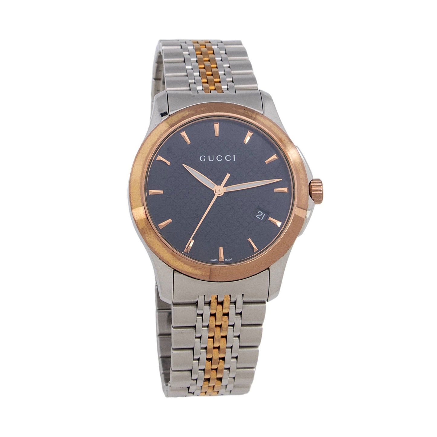 Gucci Stainless Steel Two-Tone G-Timeless Watch (SHF-kQJUGG)