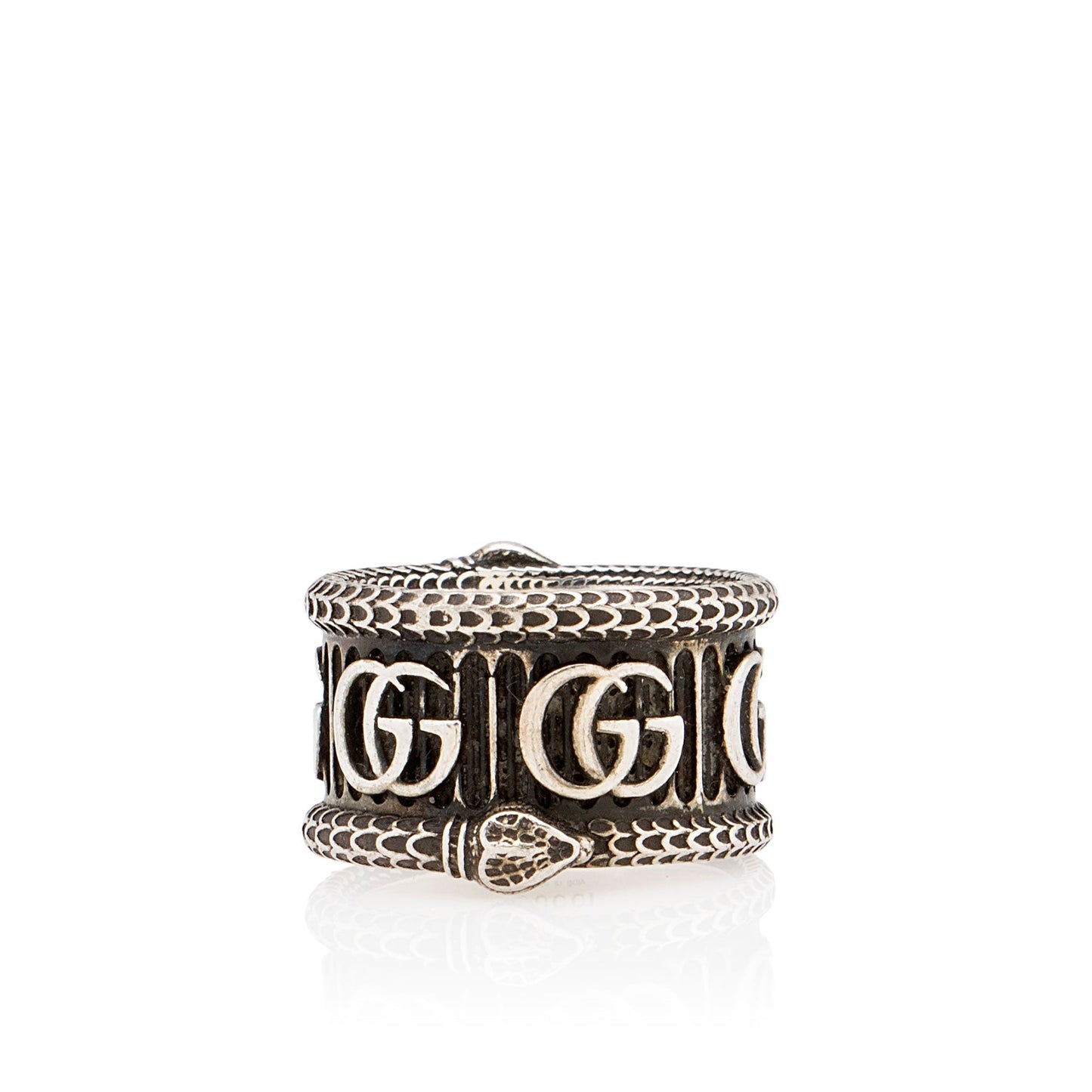 Gucci Sterling Silver GG Ring - Size 8