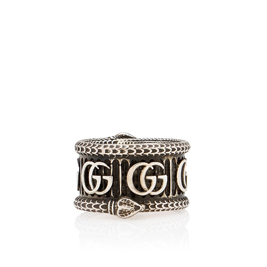 Gucci Sterling Silver GG Ring - Size 8