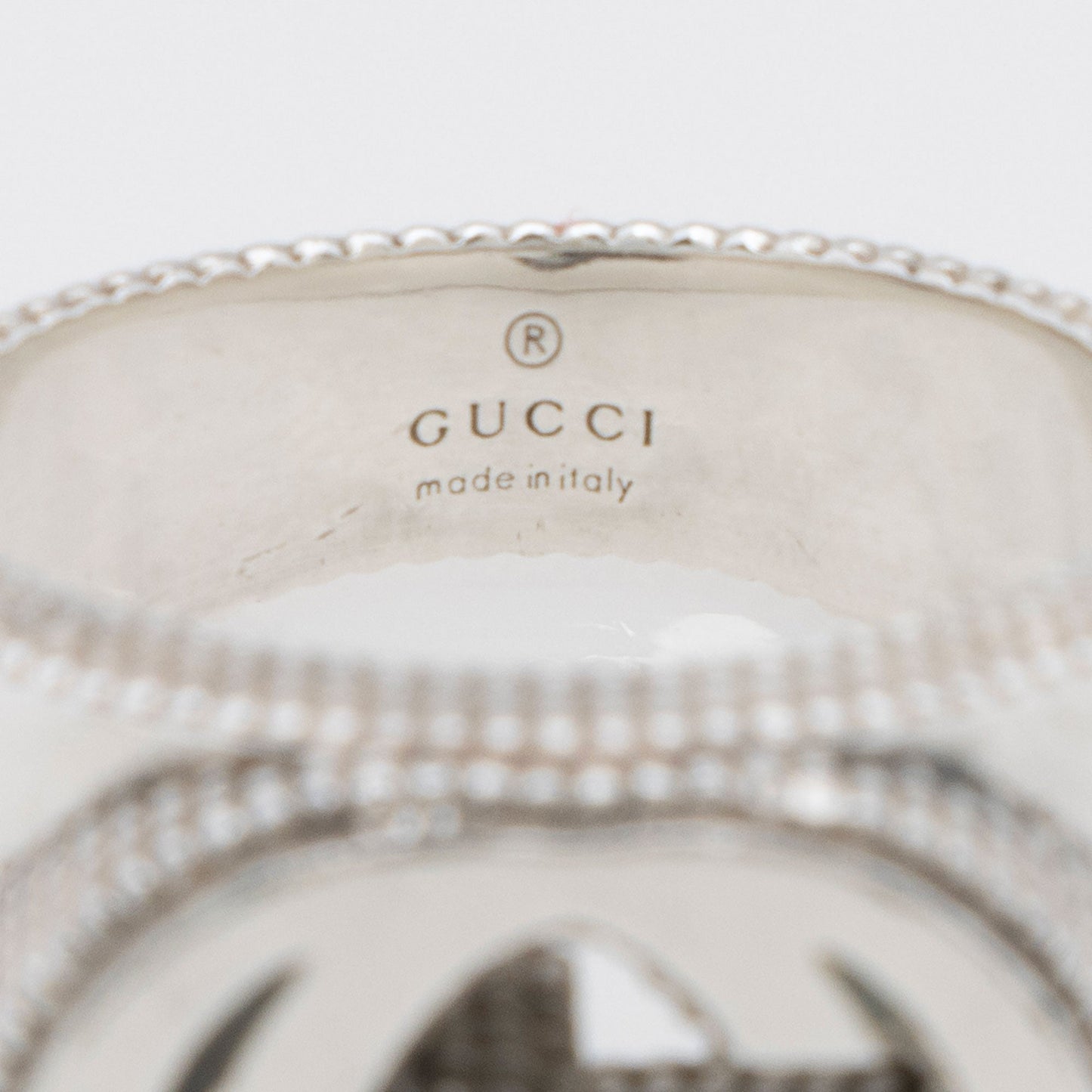 Gucci Sterling Silver Interlocking G Ring - Size 7 (SHF-Xco9yk)