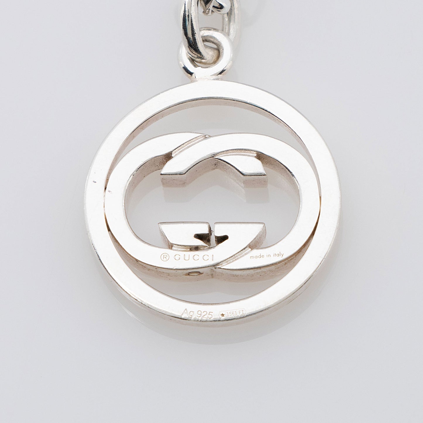 Gucci Sterling Silver Interlocking GG Necklace (SHF-nriOUx)