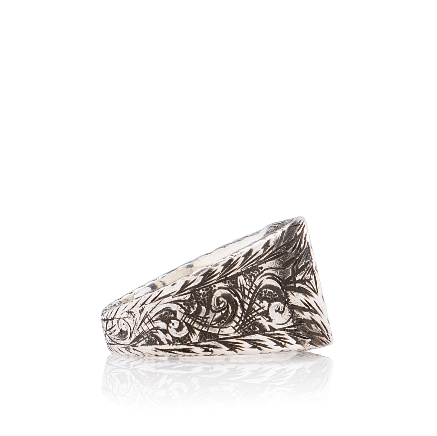 Gucci Sterling Silver Open GG Ring - Size 8 1/4 (SHF-6CMwNf)