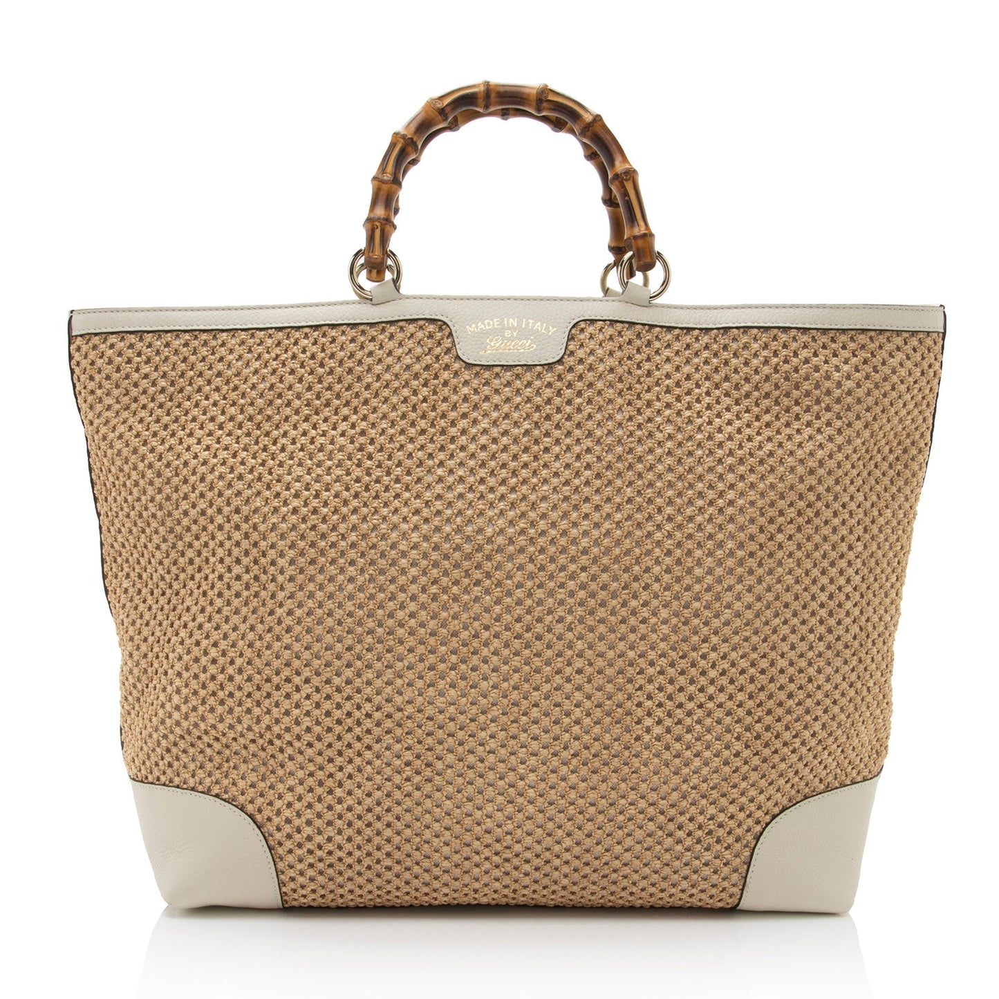 Gucci Leather Canvas Handbag