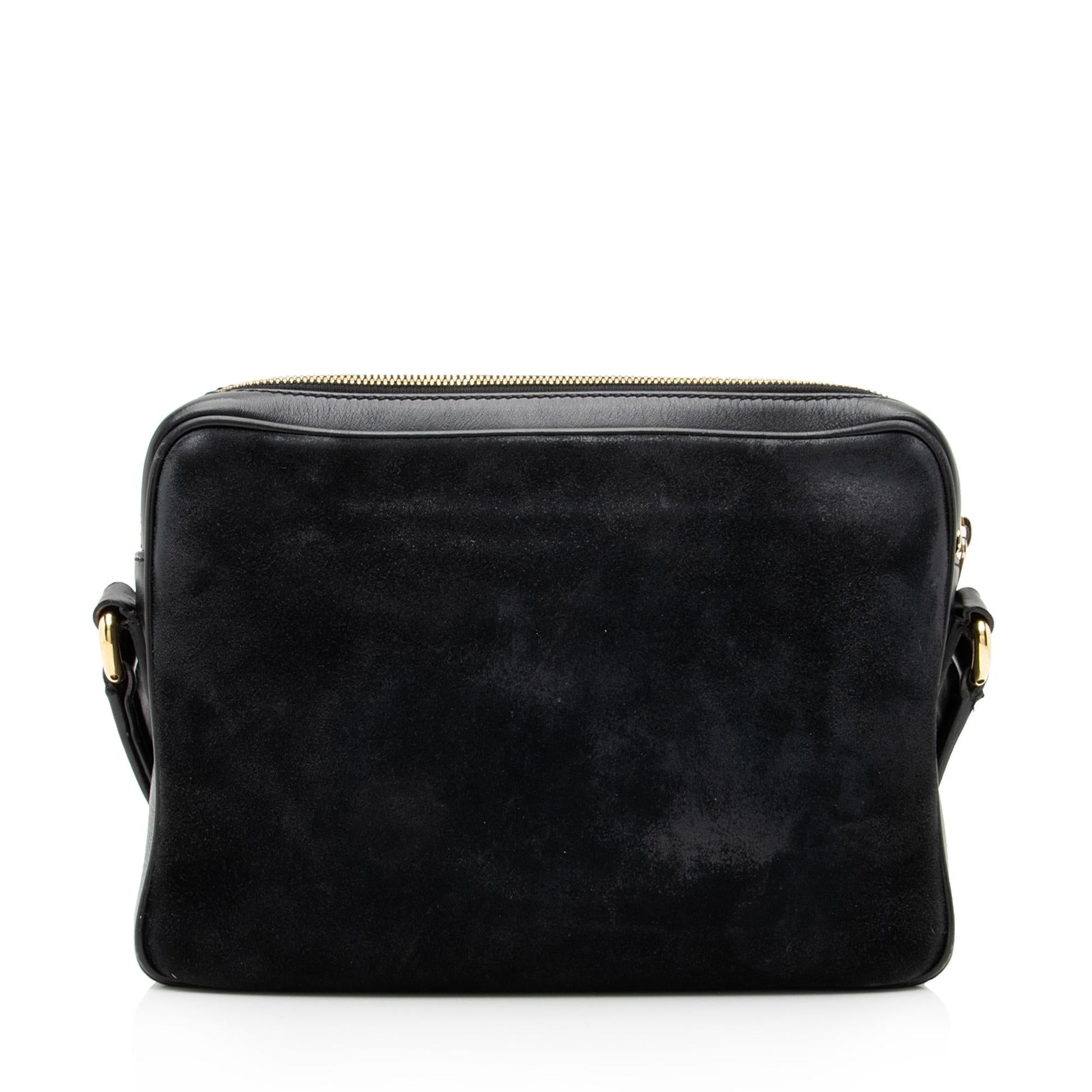 Gucci Suede Interlocking G Morpheus Messenger Bag (SHF-23645)