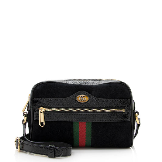 Gucci Suede Ophidia Mini Crossbody Bag (SHF-21574)