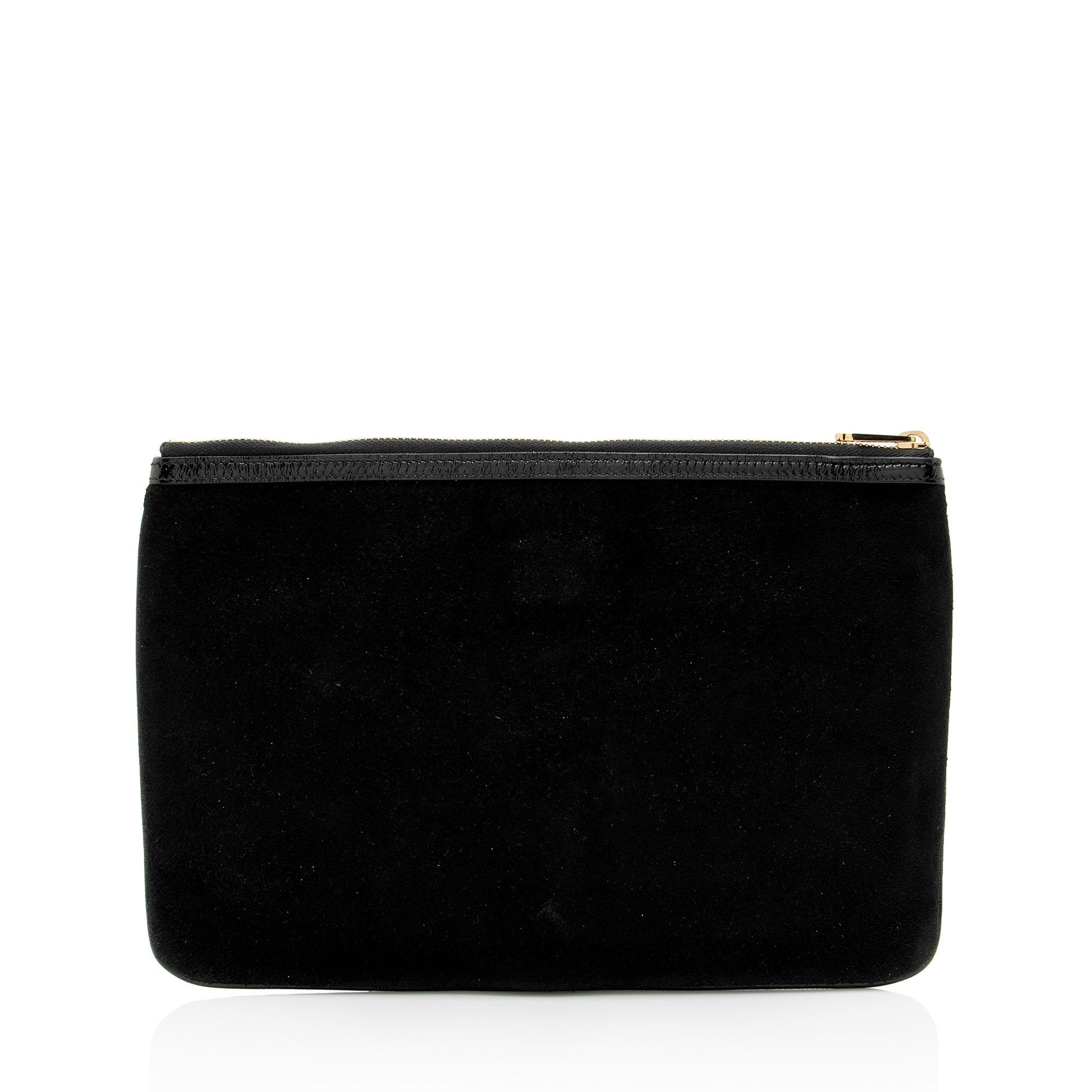 Gucci Nylon Pochette Leather Clutch
