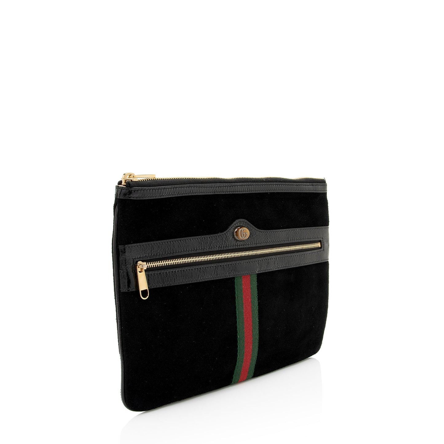 Gucci Nylon Pochette Leather Clutch