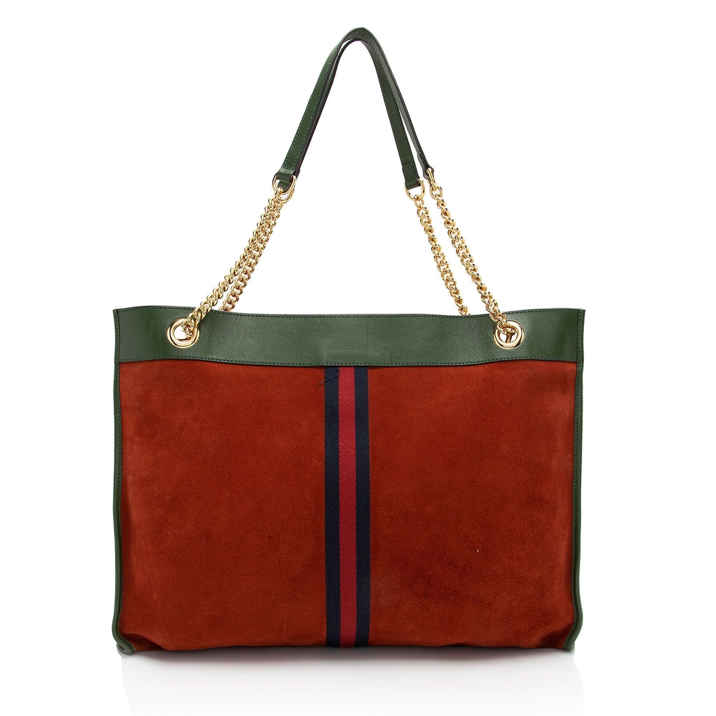 Gucci Nylon Pochette Leather Tote