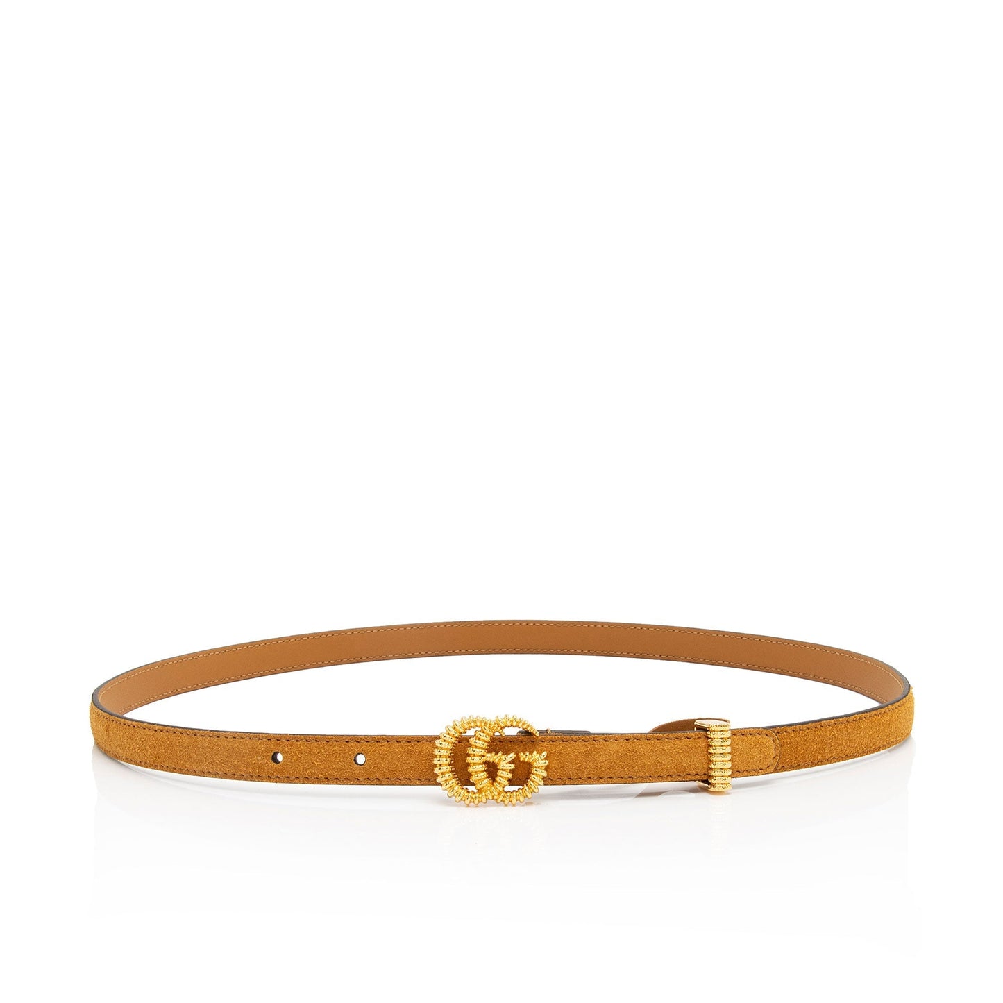 Gucci Suede Torchon GG Skinny Belt - Size 32 / 80 (SHF-3Q44dF)