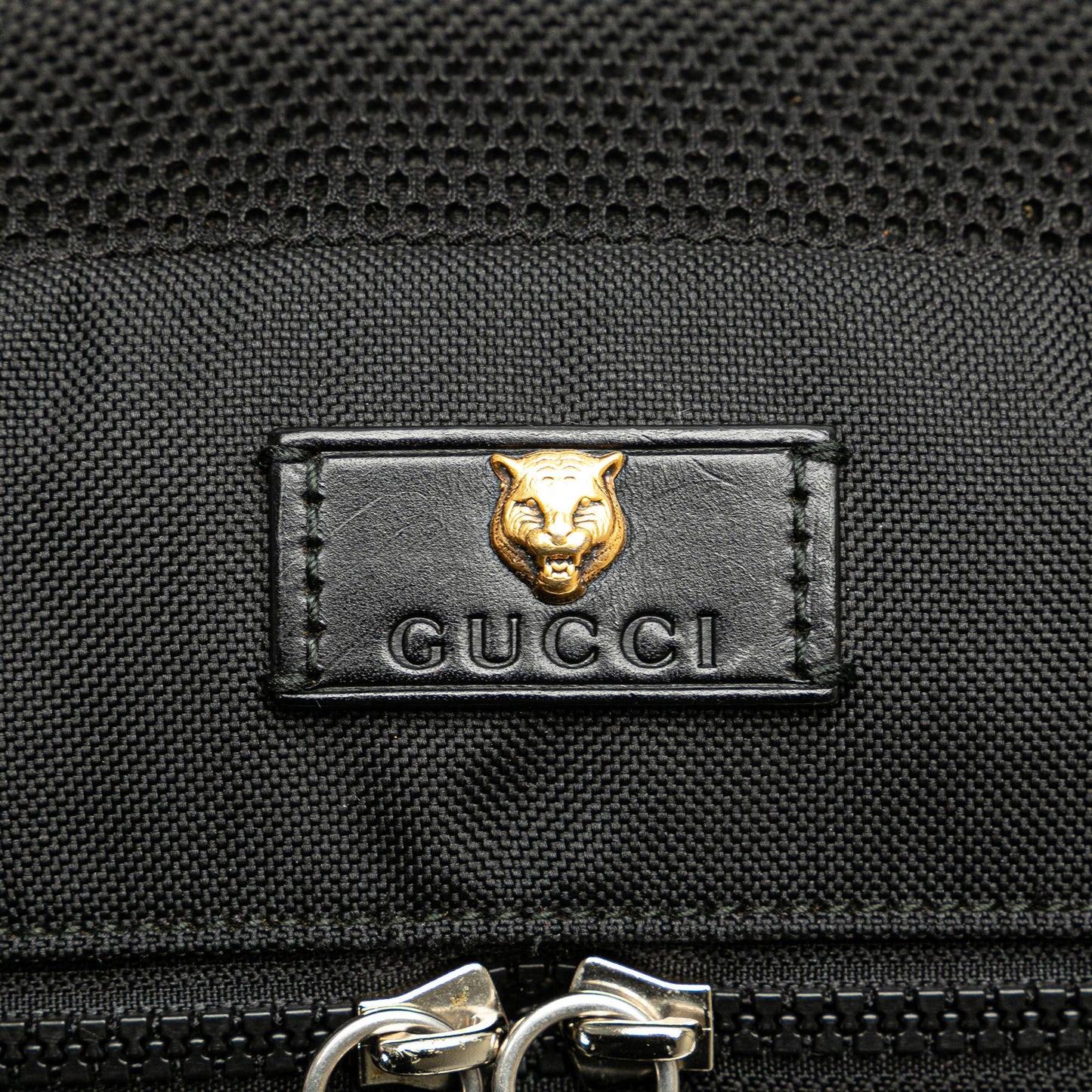 Gucci Techno Canvas Web L Aveugle Par Amour Embroidered Belt Bag