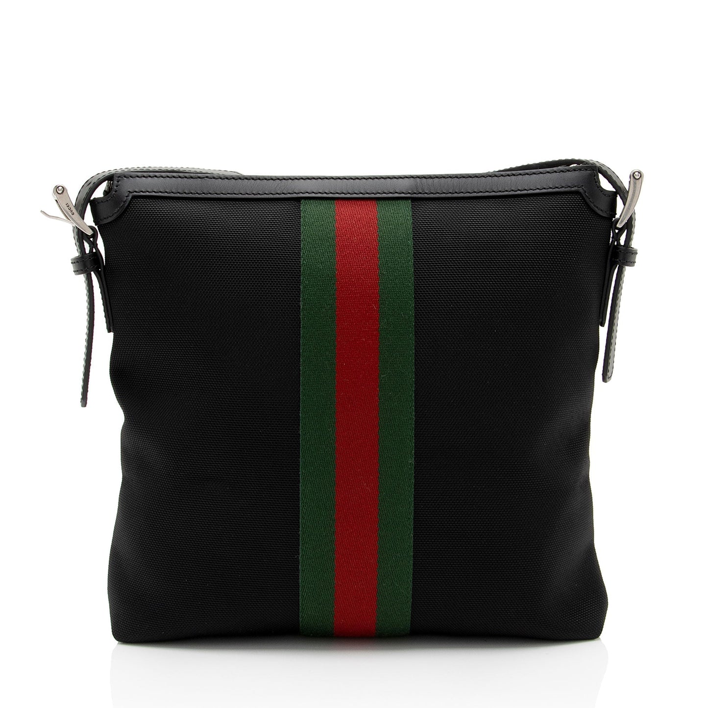 Gucci Nylon Leather Canvas Shoulder Bag