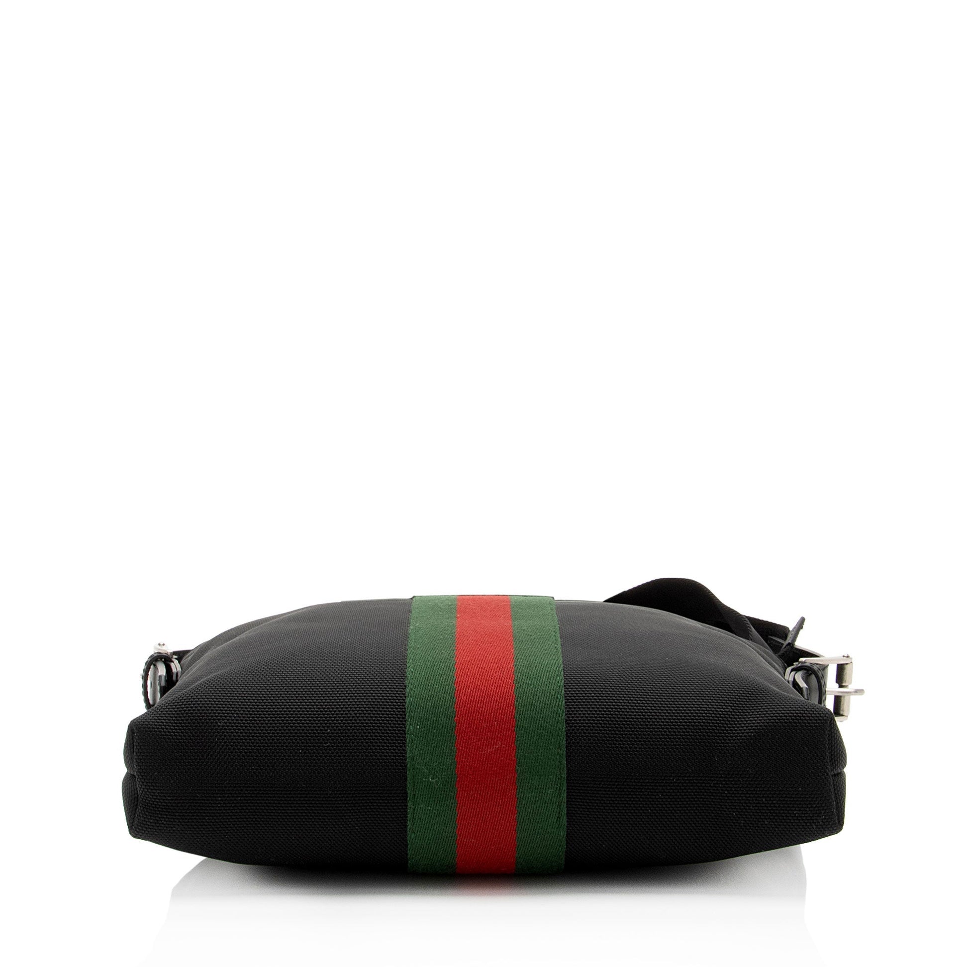 Gucci Nylon Leather Canvas Shoulder Bag