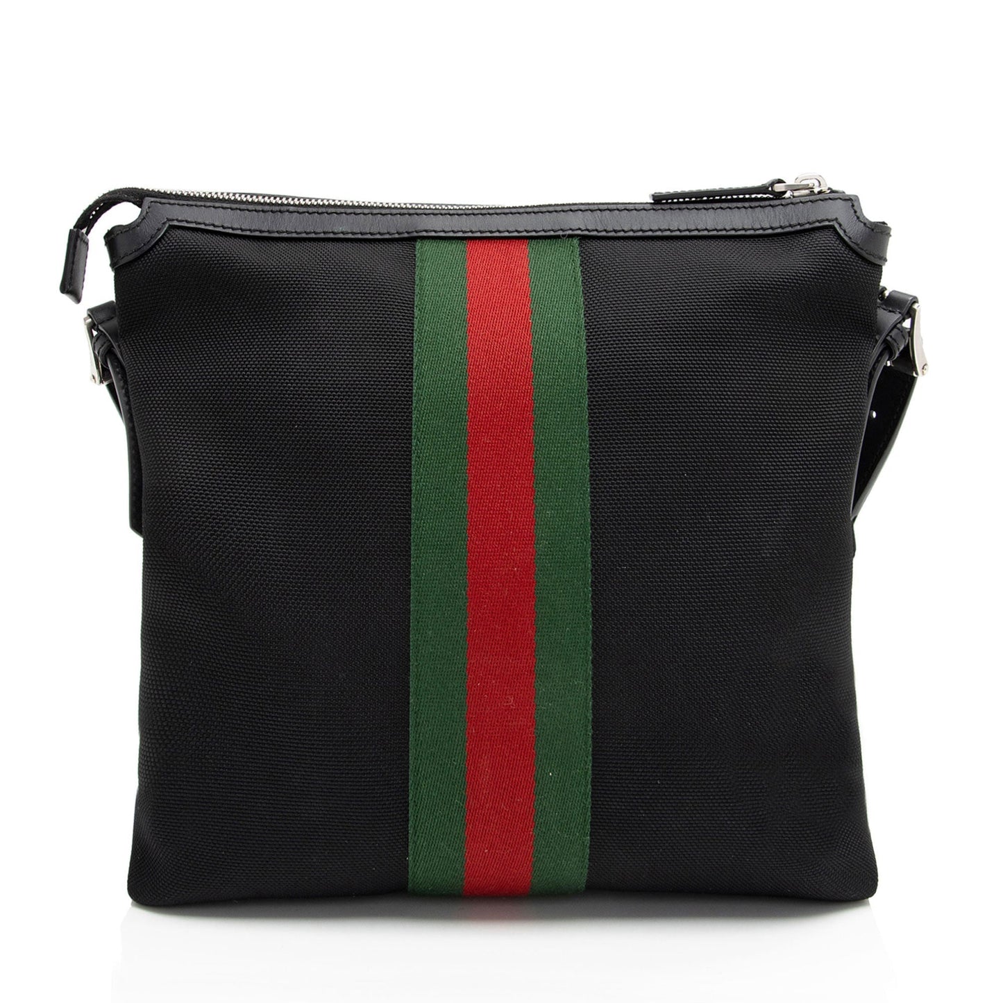 Gucci Nylon Leather Canvas Shoulder Bag