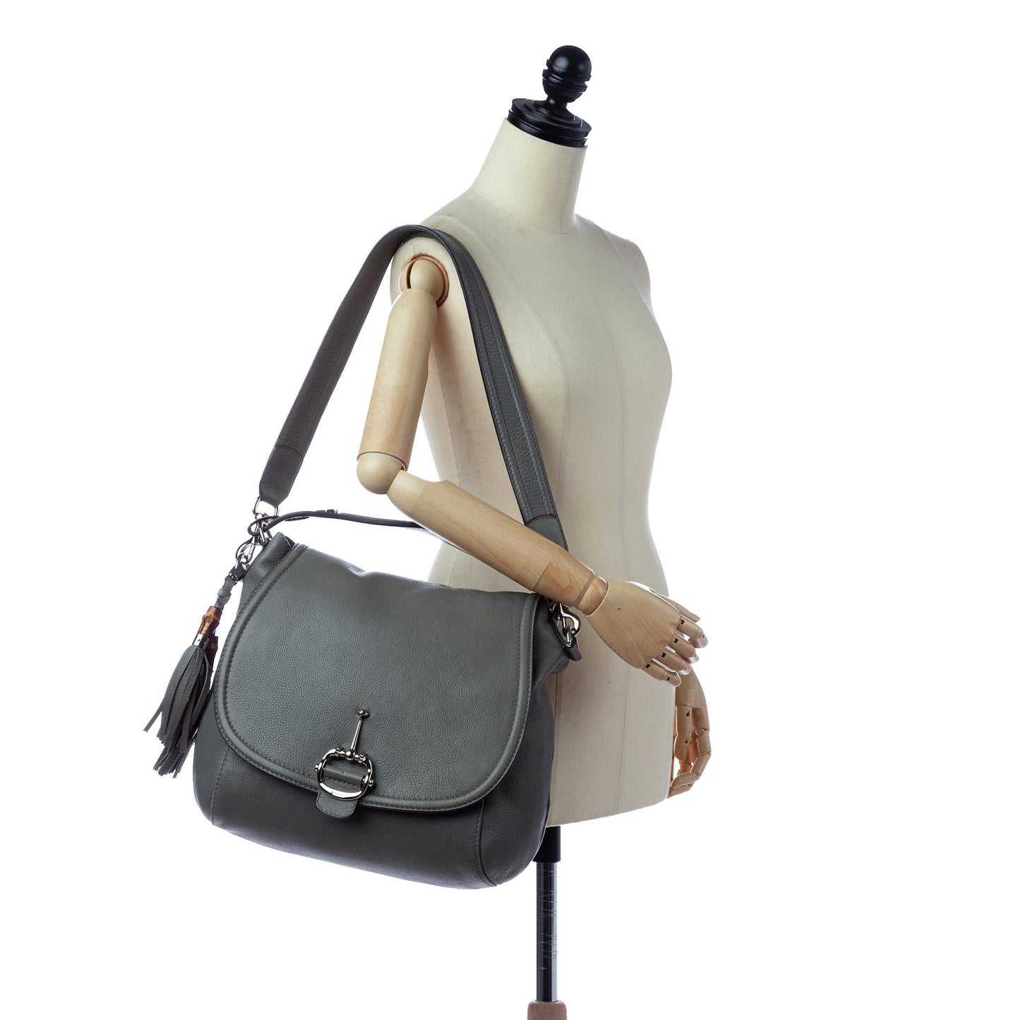 Gucci Techno Horsebit Leather Satchel