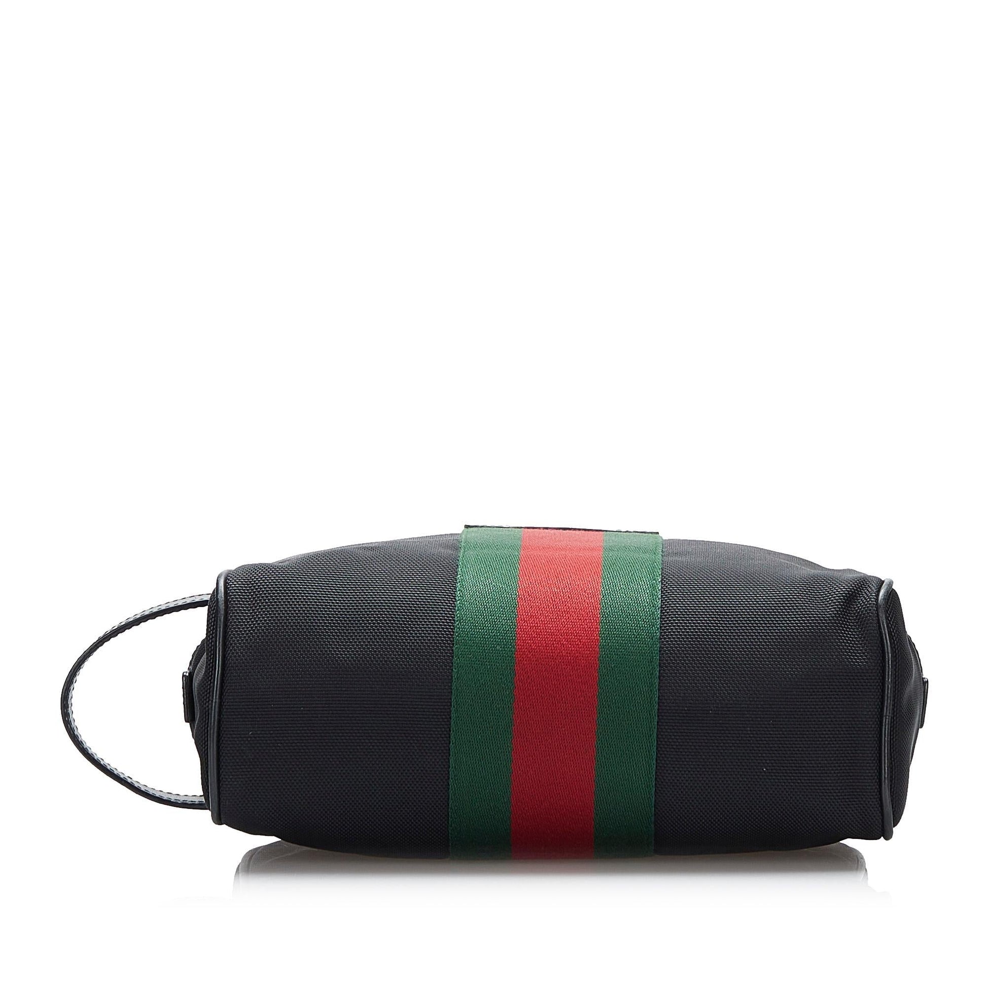 Gucci Techno Web Canvas Clutch (SHG-ZIsgog)