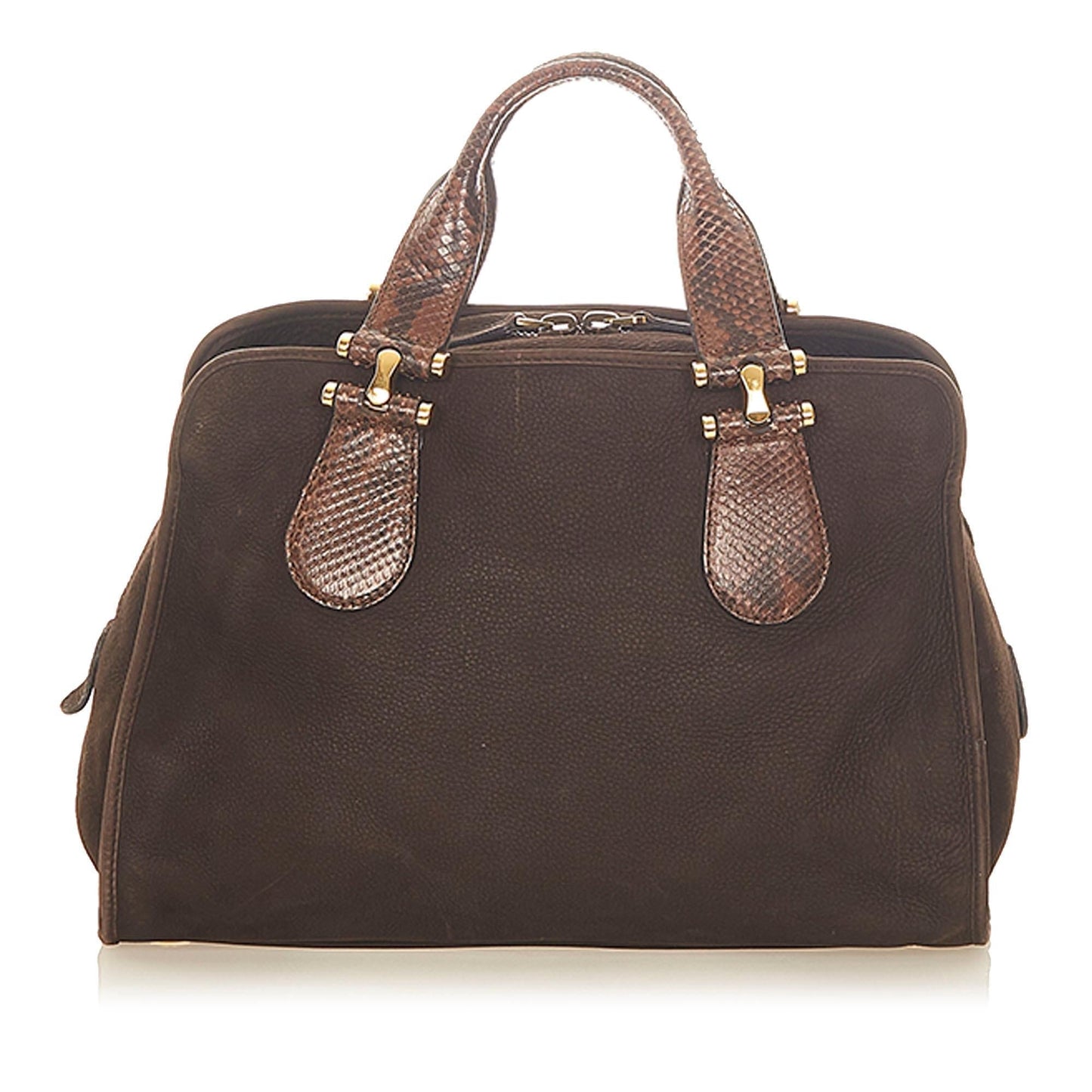 Gucci Twice Nubuck Leather Handbag (SHG-31660)