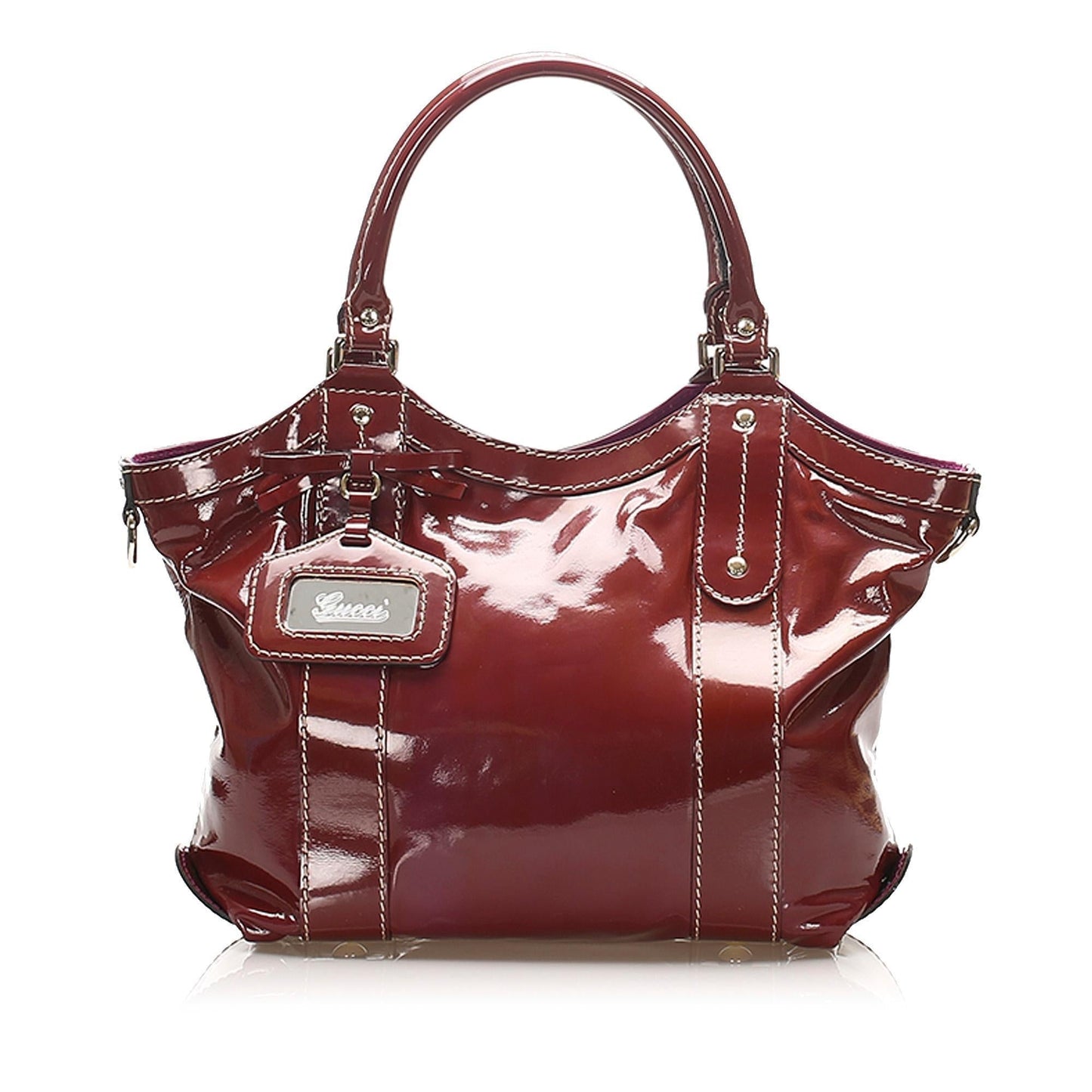 Gucci Leather Patent Leather Tote Style 4