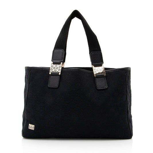 Gucci Vintage GG Canvas Horsebit Small Tote