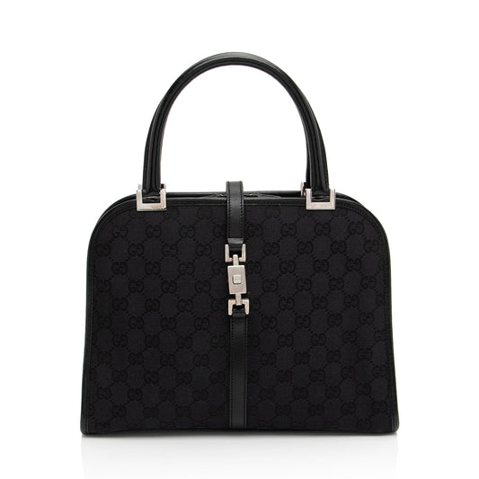 Gucci Vintage GG Canvas Jackie Dome Satchel (SHF-TGvarJ)