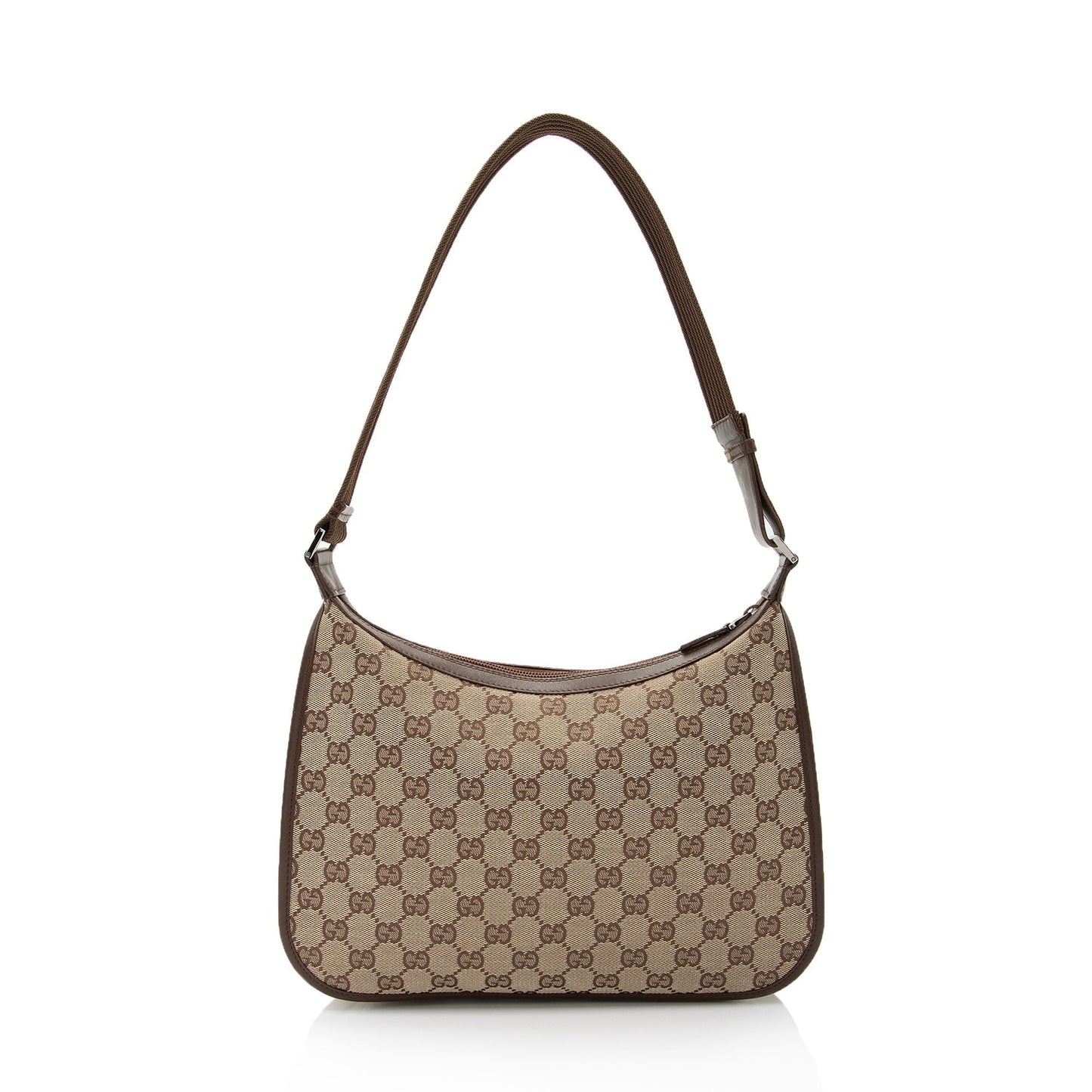 Gucci Vintage GG Canvas Front Pocket Shoulder Bag (SHF-OHFAEM)